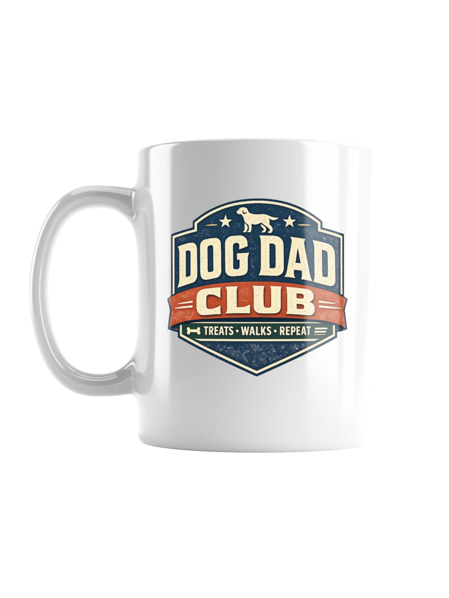 Dog Dad Club Mug – Vintage Dog Dad Coffee Mug | Treats Walks Repeat product image (2)