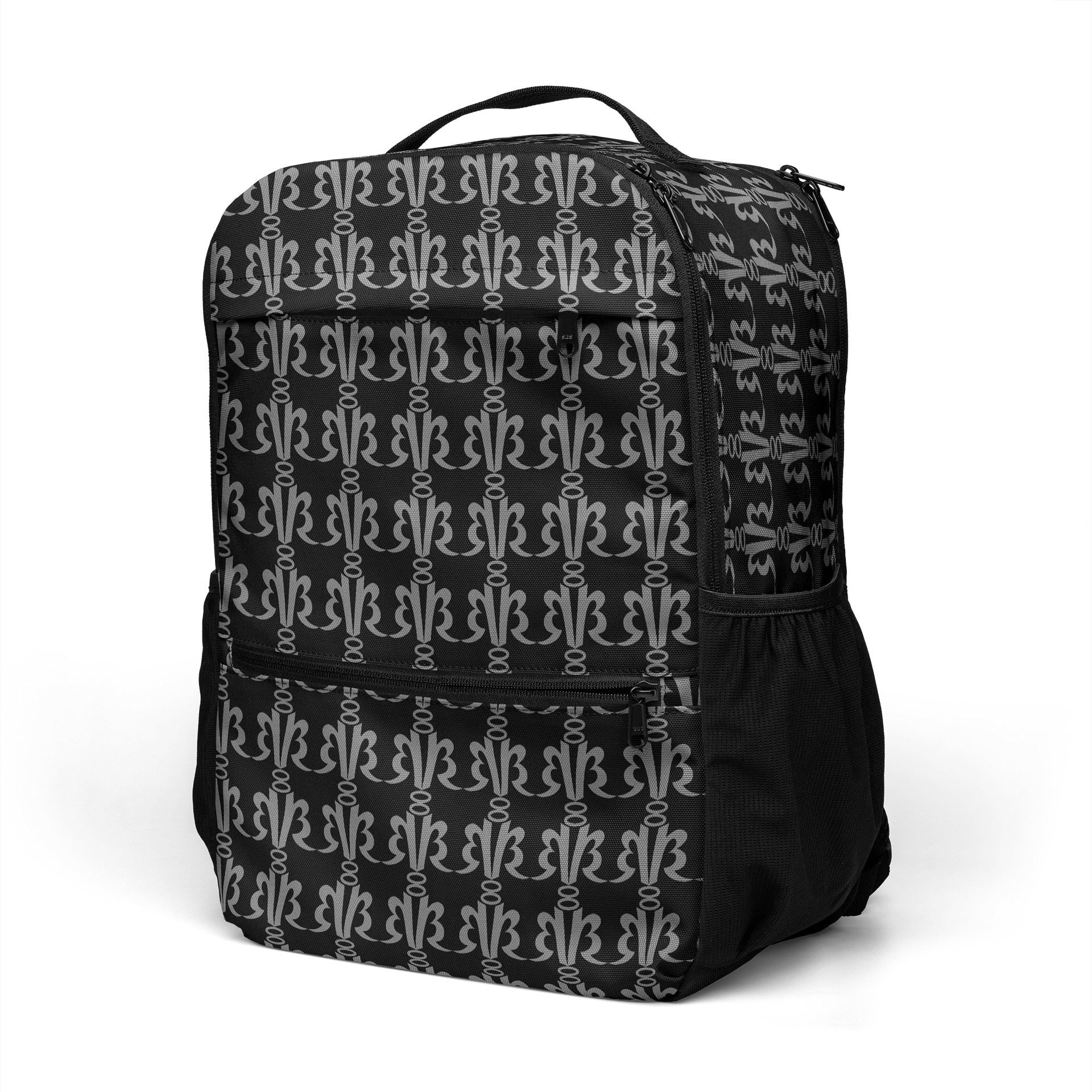 HB Script Pattern Print Camo Backpack product image (5)