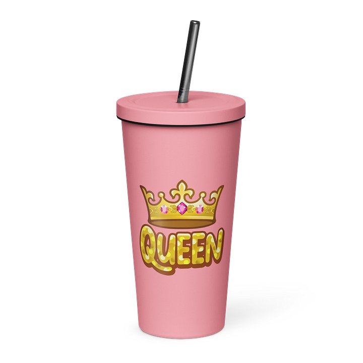 Queen's Stainless Steel Insulated Tumbler & Straw product image (1)