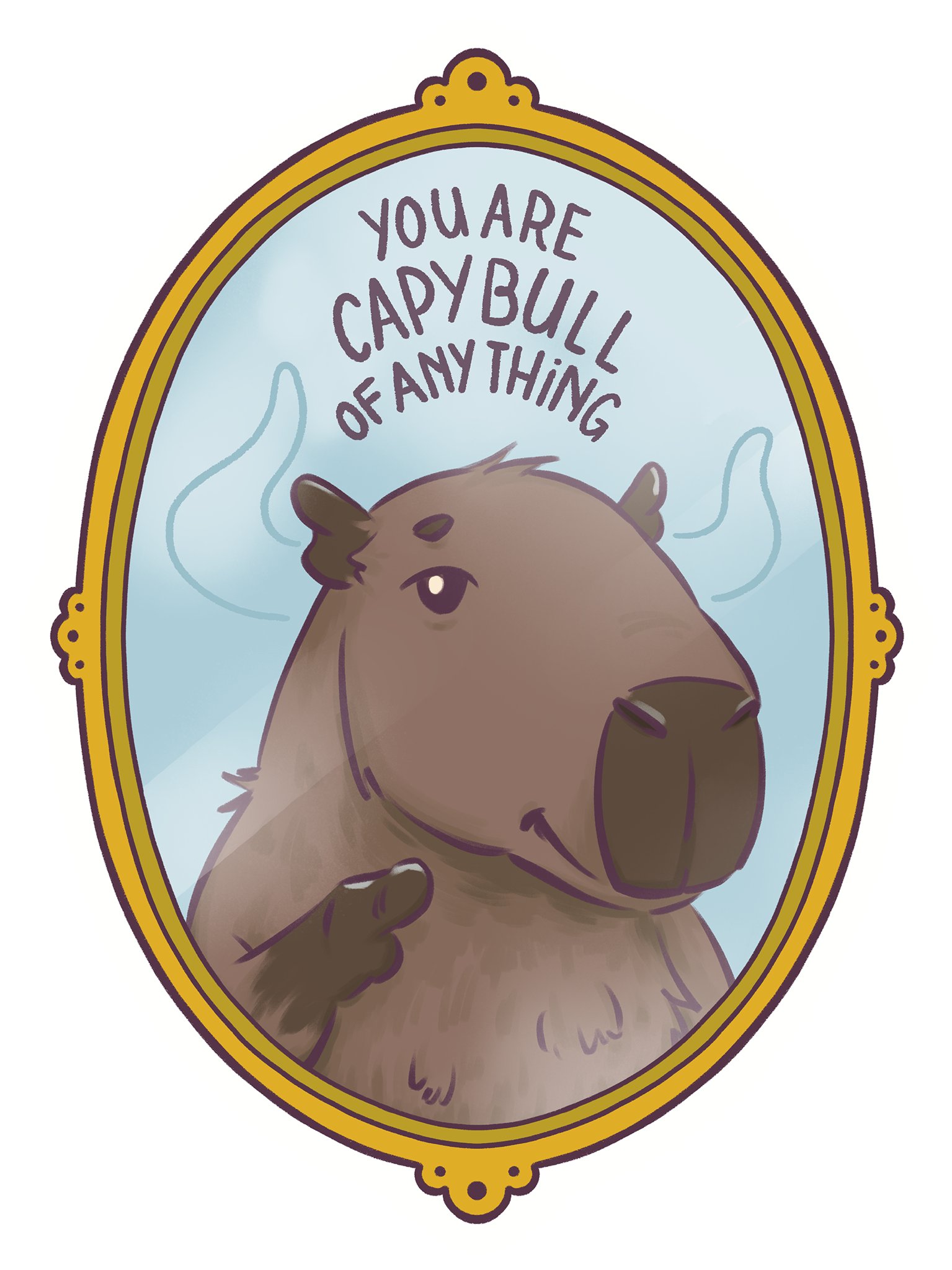 sticker : u r capybull product image (1)