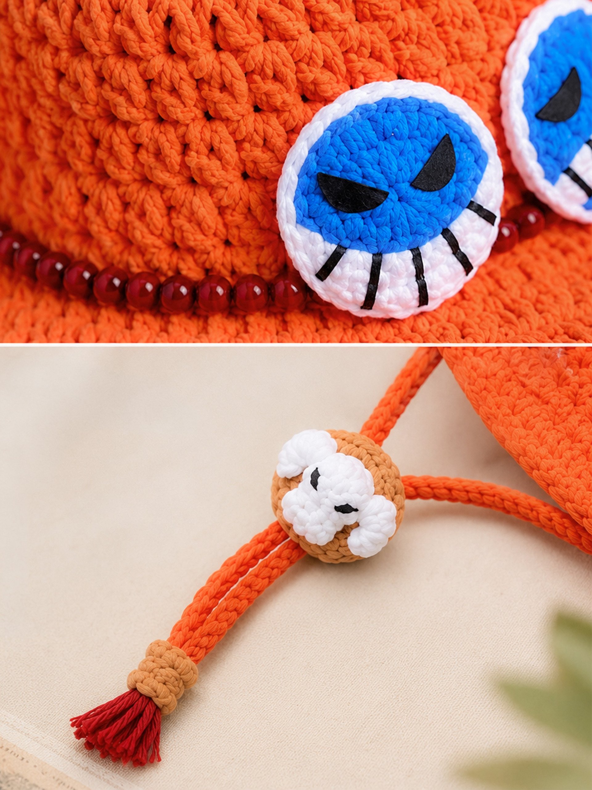 Crochet Pirate Inspired Brother Fire Hat Handmade Adventure product image (5)