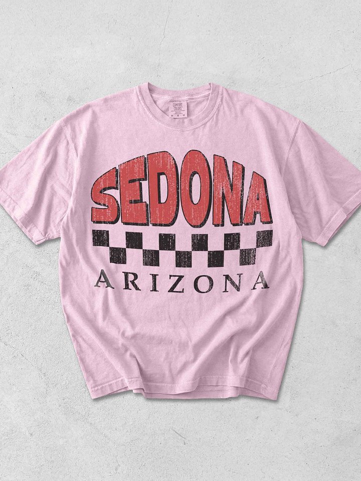 Sedona Arizona Shirt – Minimalist Retro Text Graphic Tee product image (1)