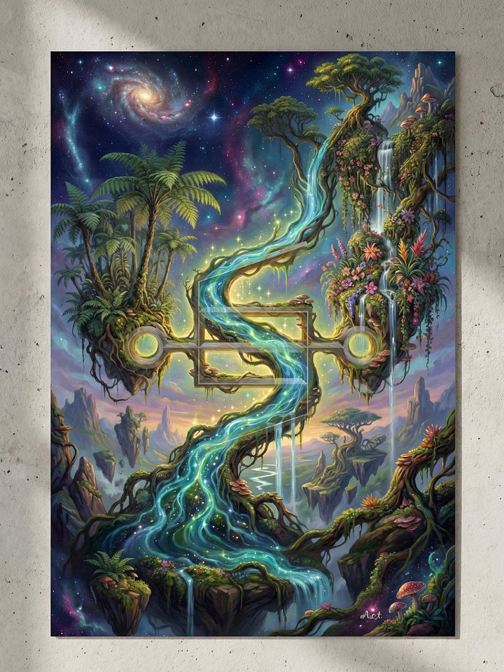 Act | Sacred Circuitry Glyph #12 – Surreal Fantasy Art - Vertical - Vertical Poster product image (1)