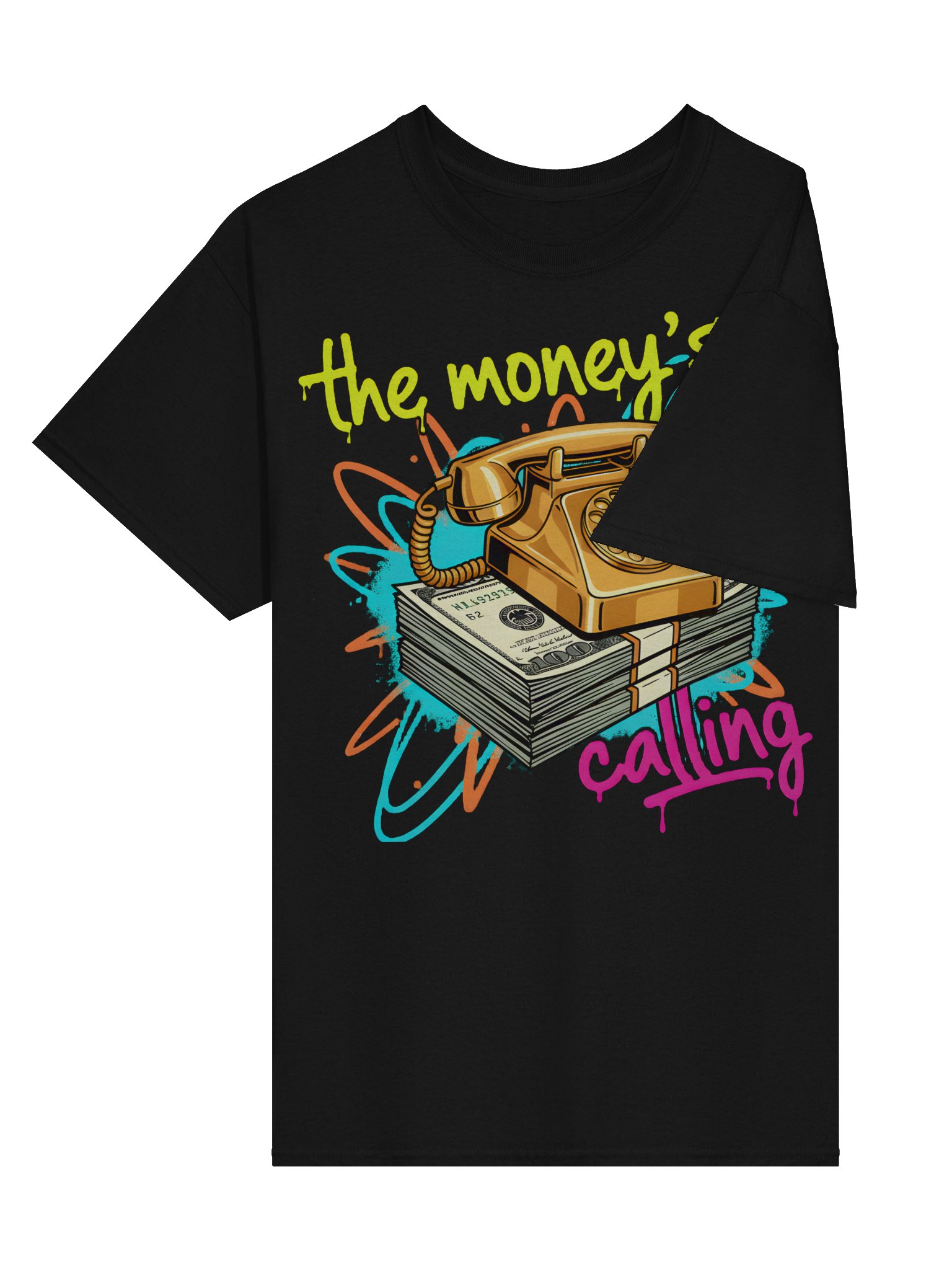 Money's Calling Golden Phone T-Shirt product image (3)