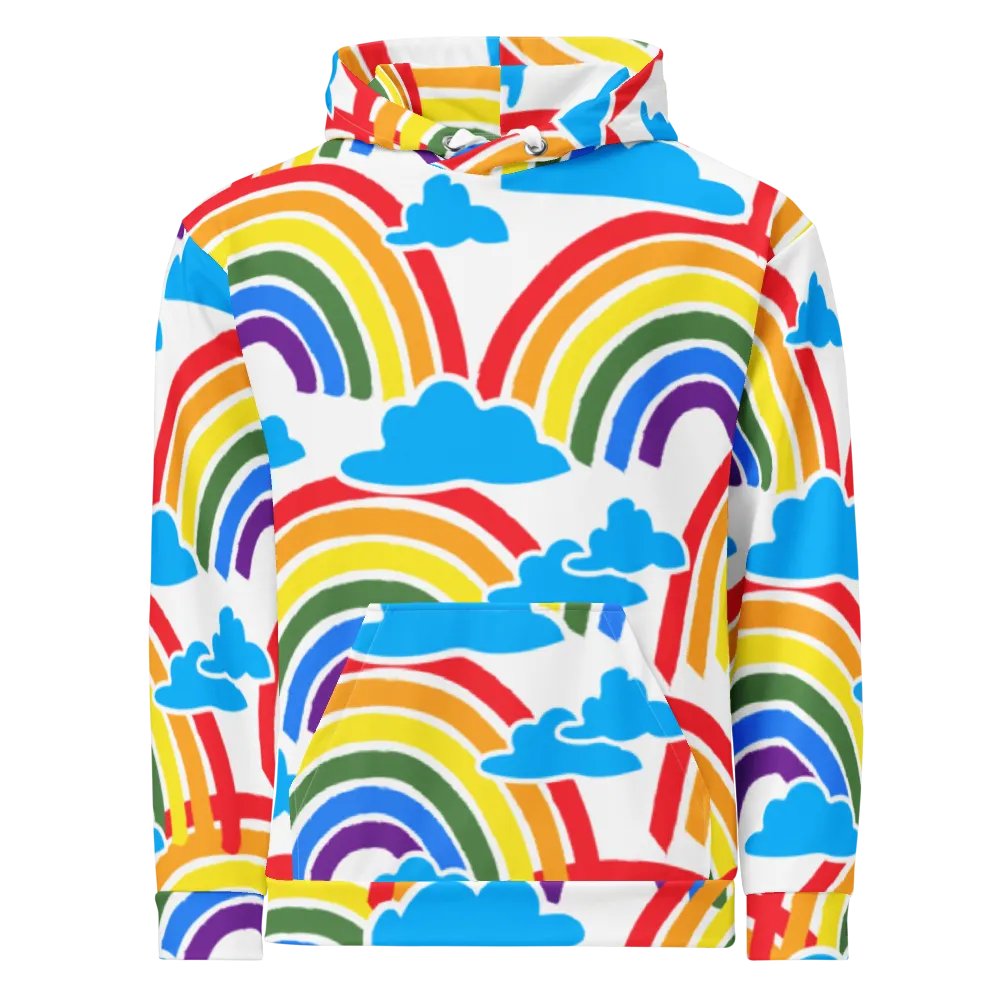 Whimsical Rainbow Clouds Unisex Hoodie product image (1)