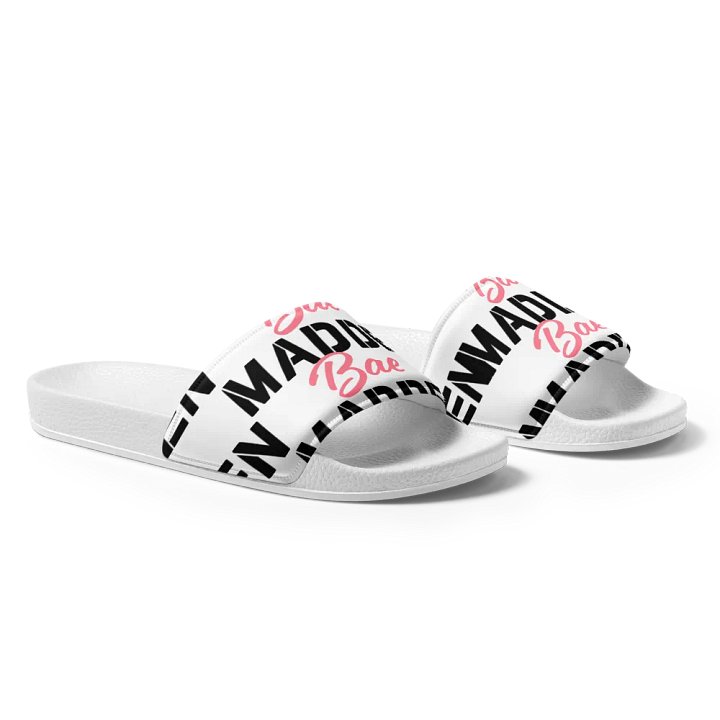 MaddenBae Mens Signature Slides White product image (1)