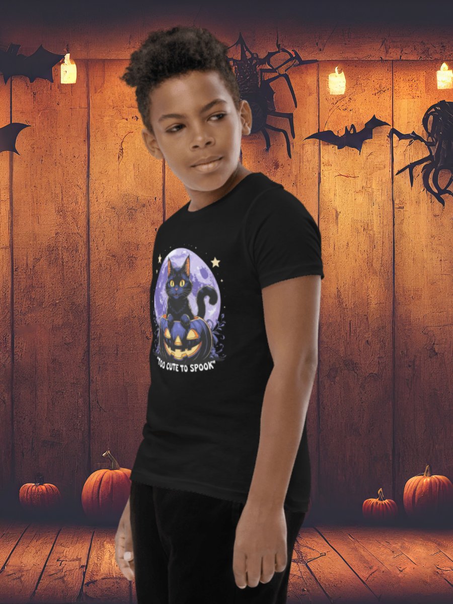 Cute Halloween Cat Kids T-Shirt product image (3)