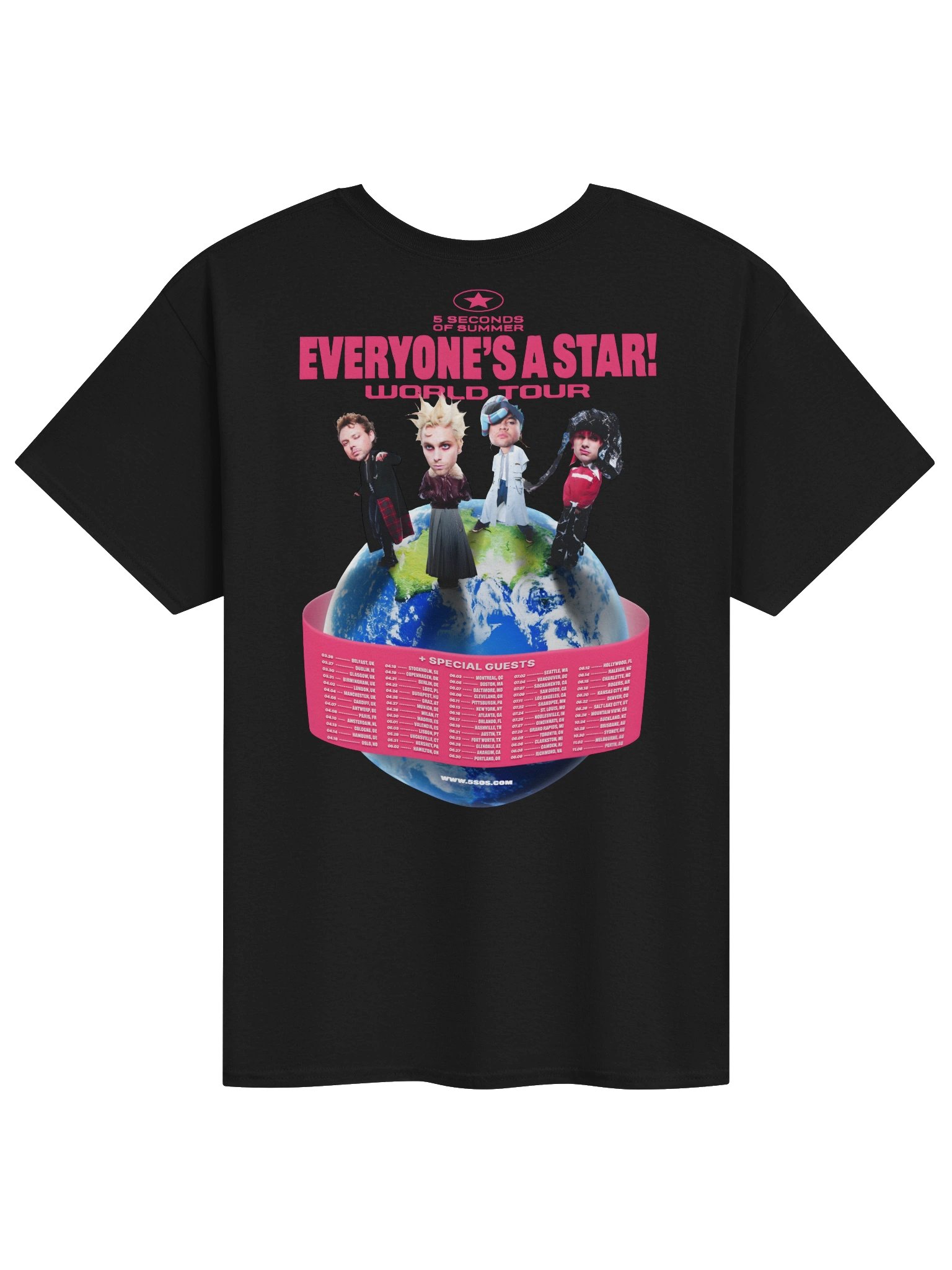 5 Seconds Of Summer Everyone’s A Star World Tour 2026 Merch Tshirt product image (2)