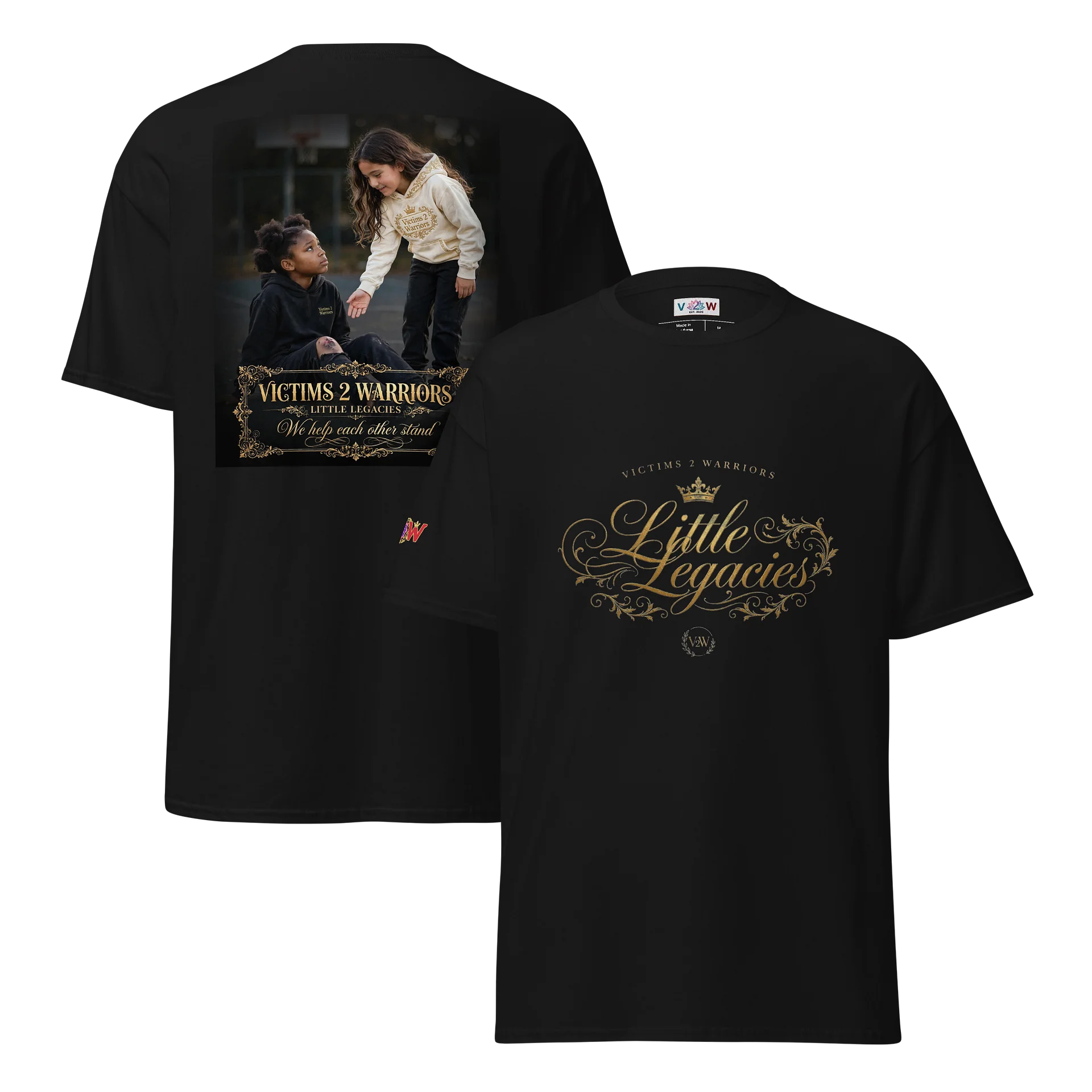 V2W -LITTLE LEGACIES- “ We help each other stand” Signature Tee product image (4)