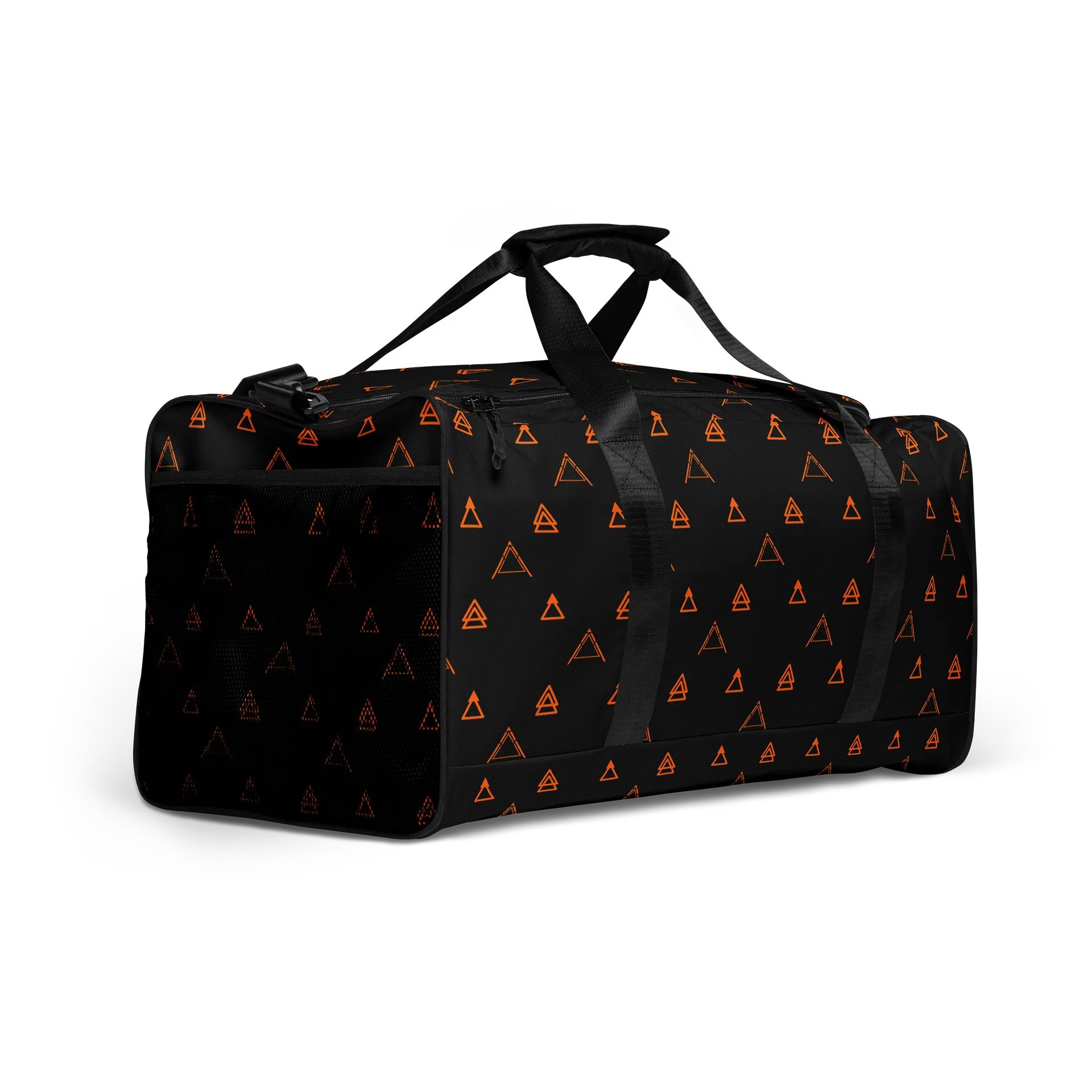 Black & Orange Geometric Weekender Duffle Bag product image (2)