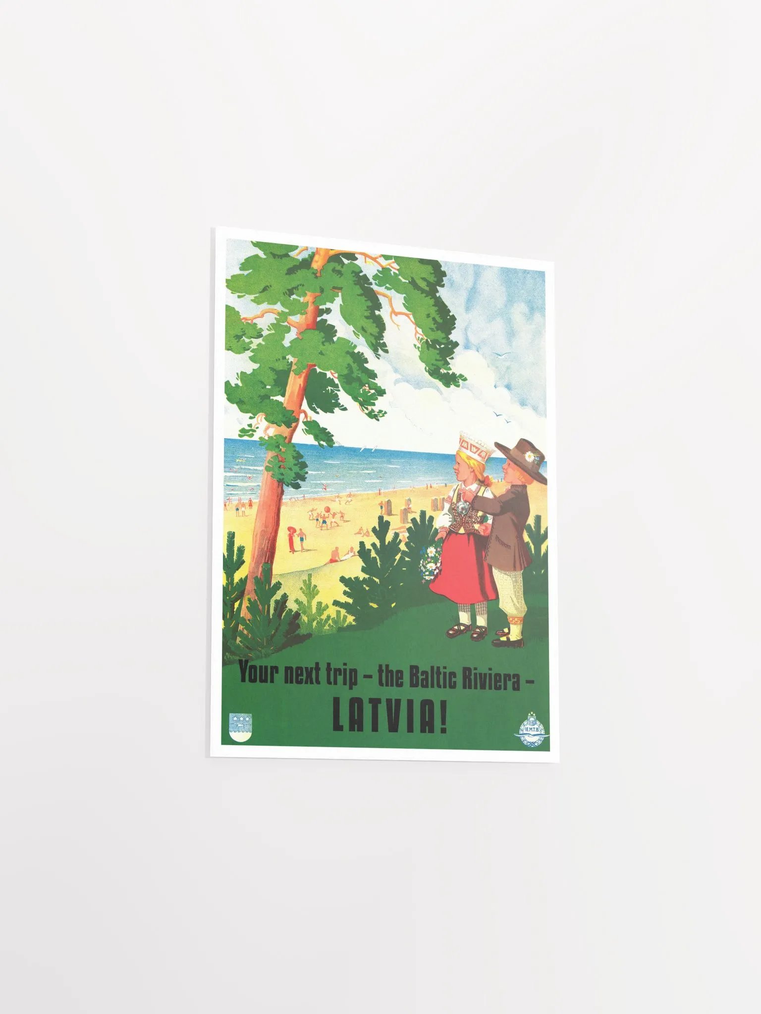 Latvia retro poster, 1930 — retro vintage travel poster, retro travel art, retro travel wall art product image (8)