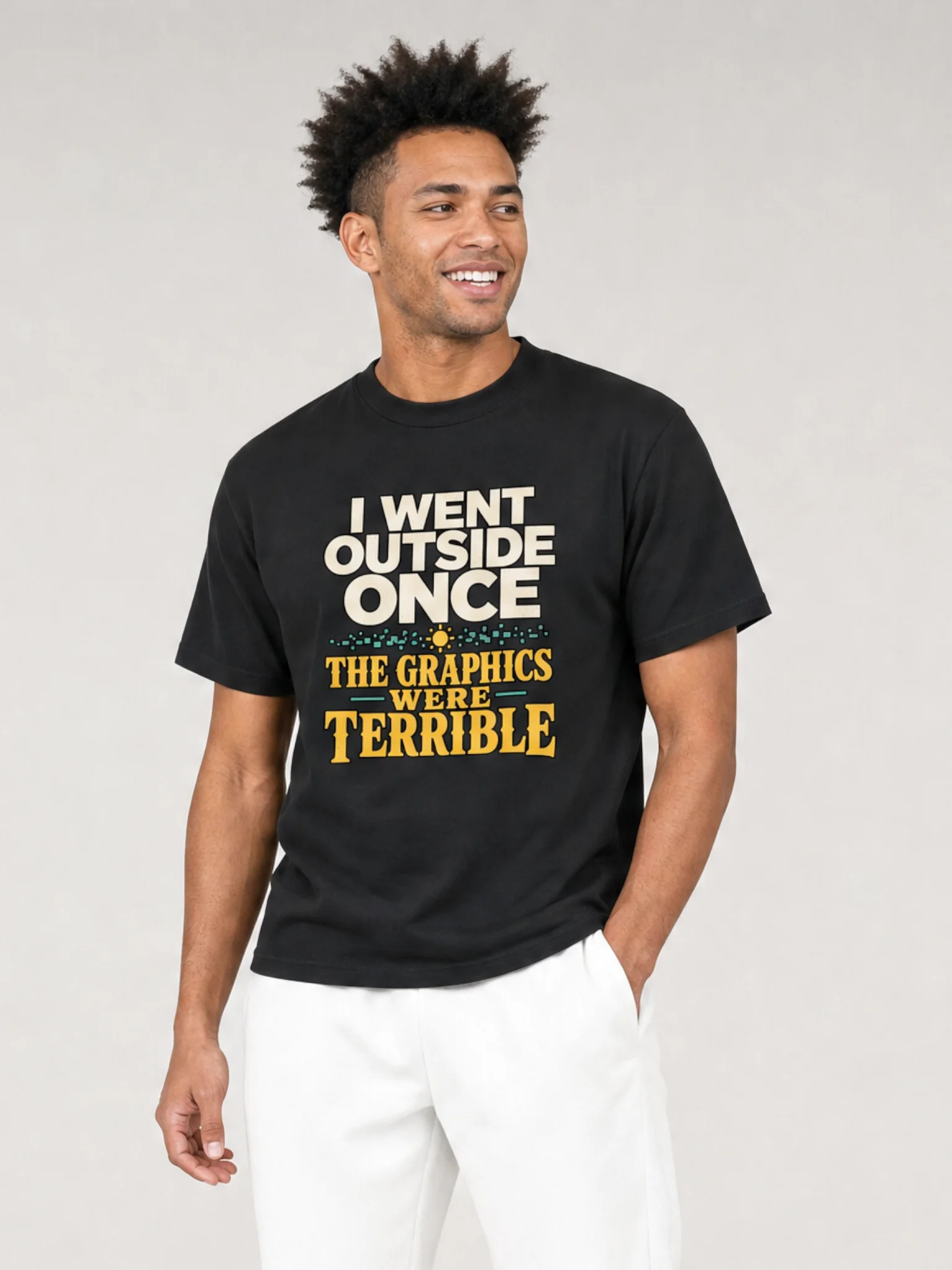 I Went Outside Once Graphic T-Shirt product image (2)