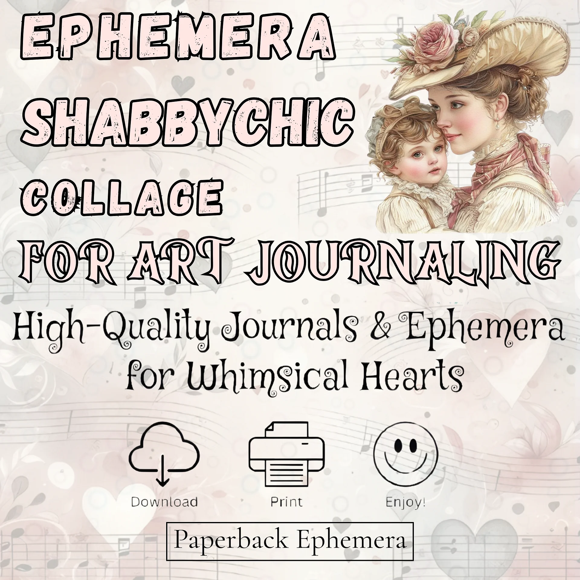 Shabby Chic Victorian Ephemera PDF – 130+ Printable Fussy Cuts for Junk Journals product image (4)
