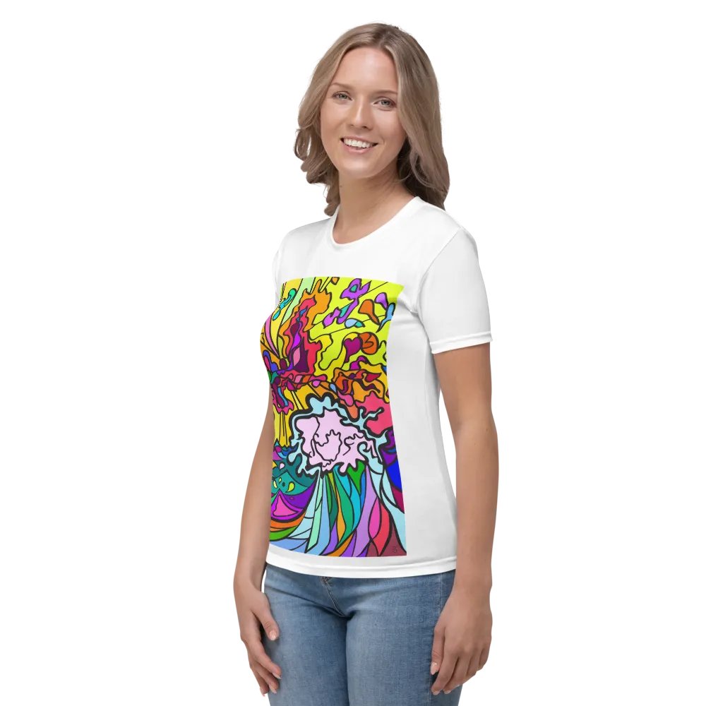 Vibrant Fusion Women's All-Over Tee - Wave at Sunset product image (3)