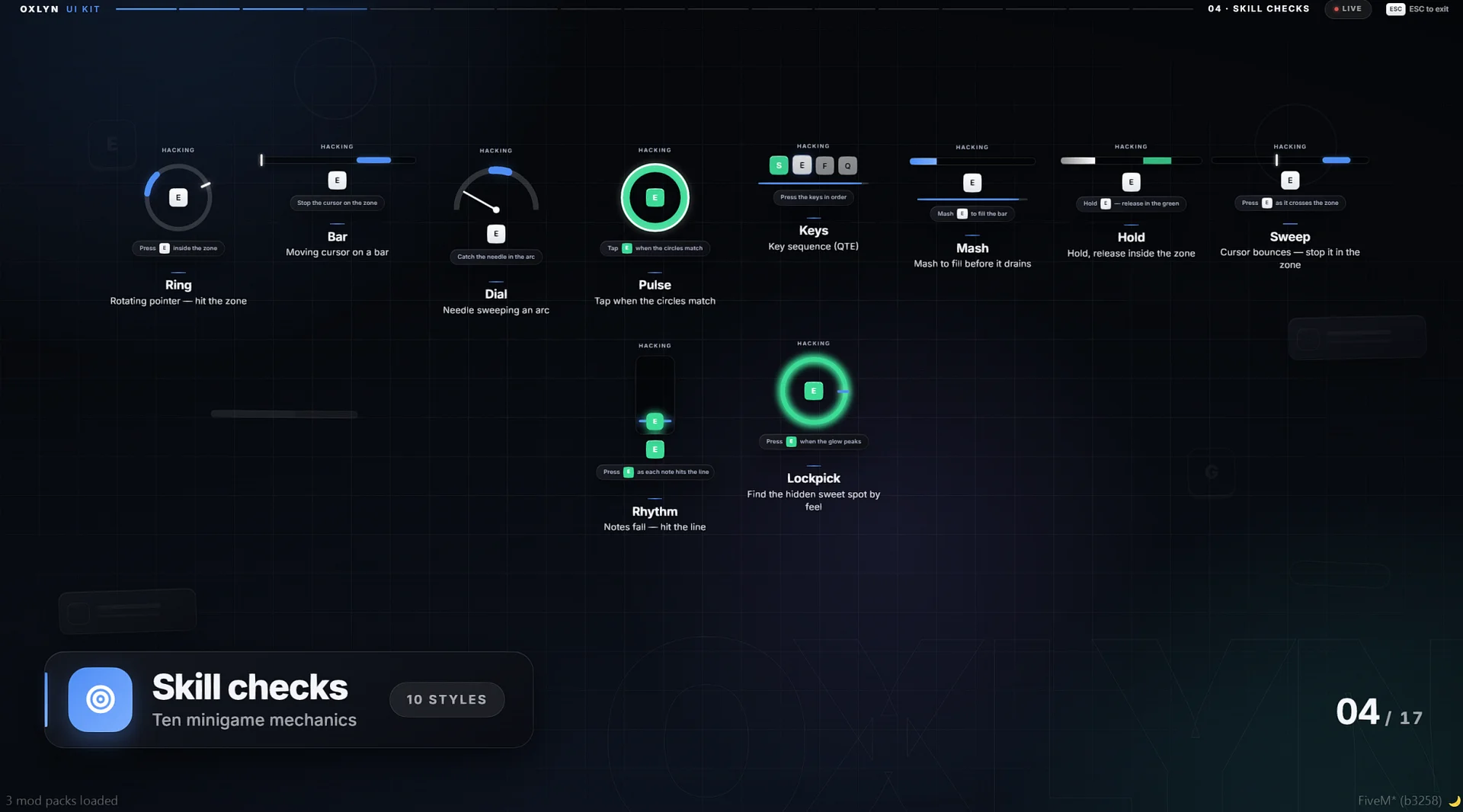 FiveM UI Kit | 137+ Styles, Not Just One | 17 Components, 12 Themes | ESX, QBCore, QBox product image (4)