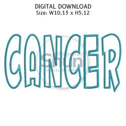 Cancer Applique Embroidery Design product image (1)