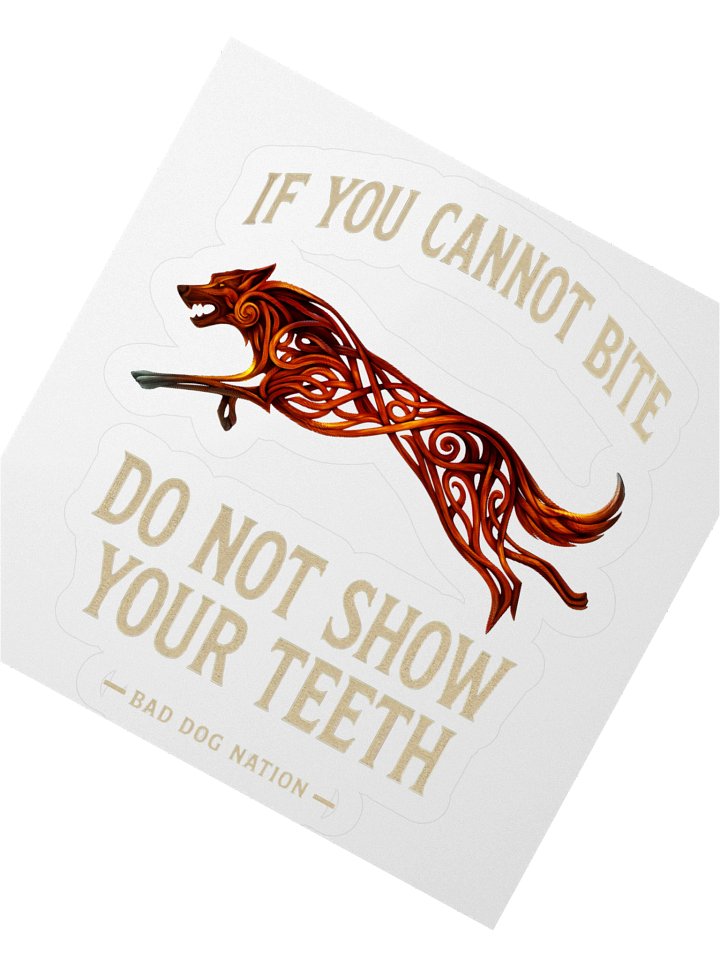 If You Cannot Bite, Do Not Show Your Teeth K9 Sticker product image (5)