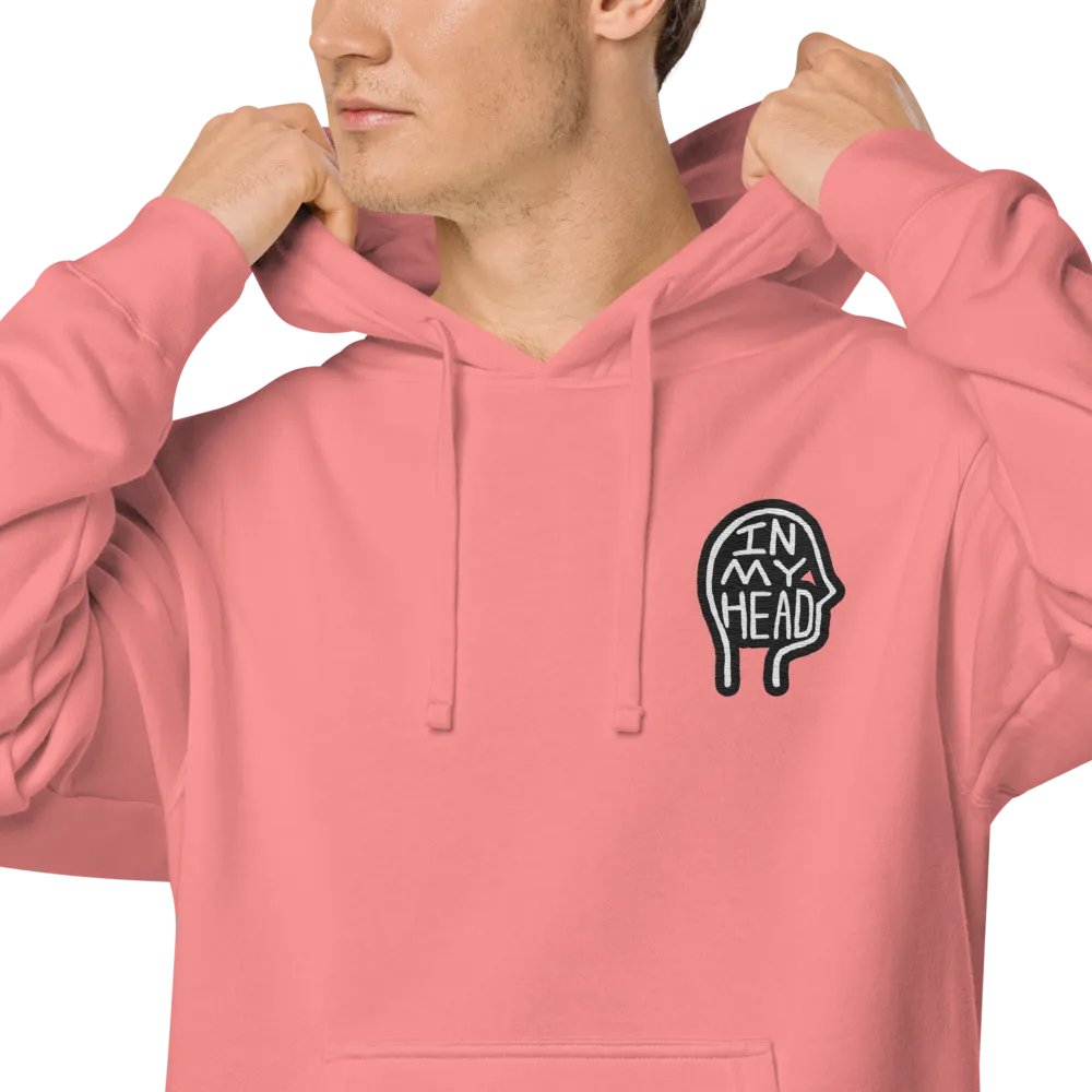 In My Head (L.C. bubble design 2) embroidered pigment hoodie product image (7)