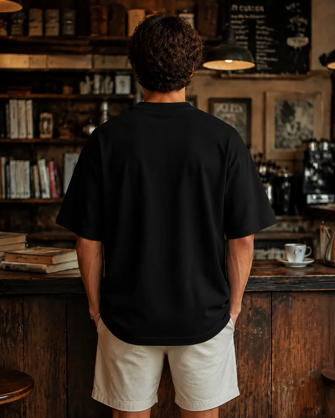 Coffee Cat Club Barista Tee | Vintage Black Cat Coffee Shirt product image (4)