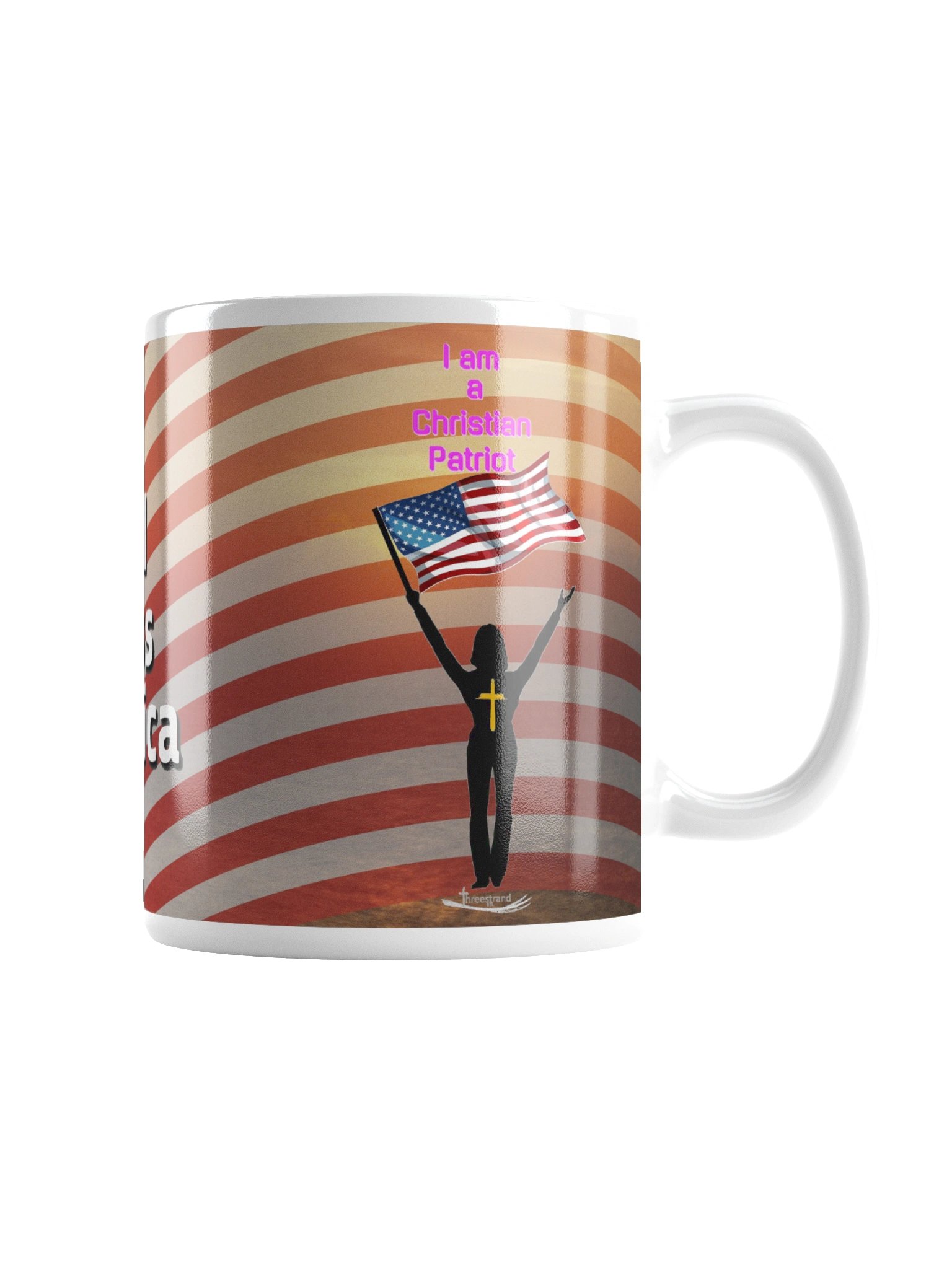 God Bless America — Christian Patriot Glossy Mug - Female product image (3)