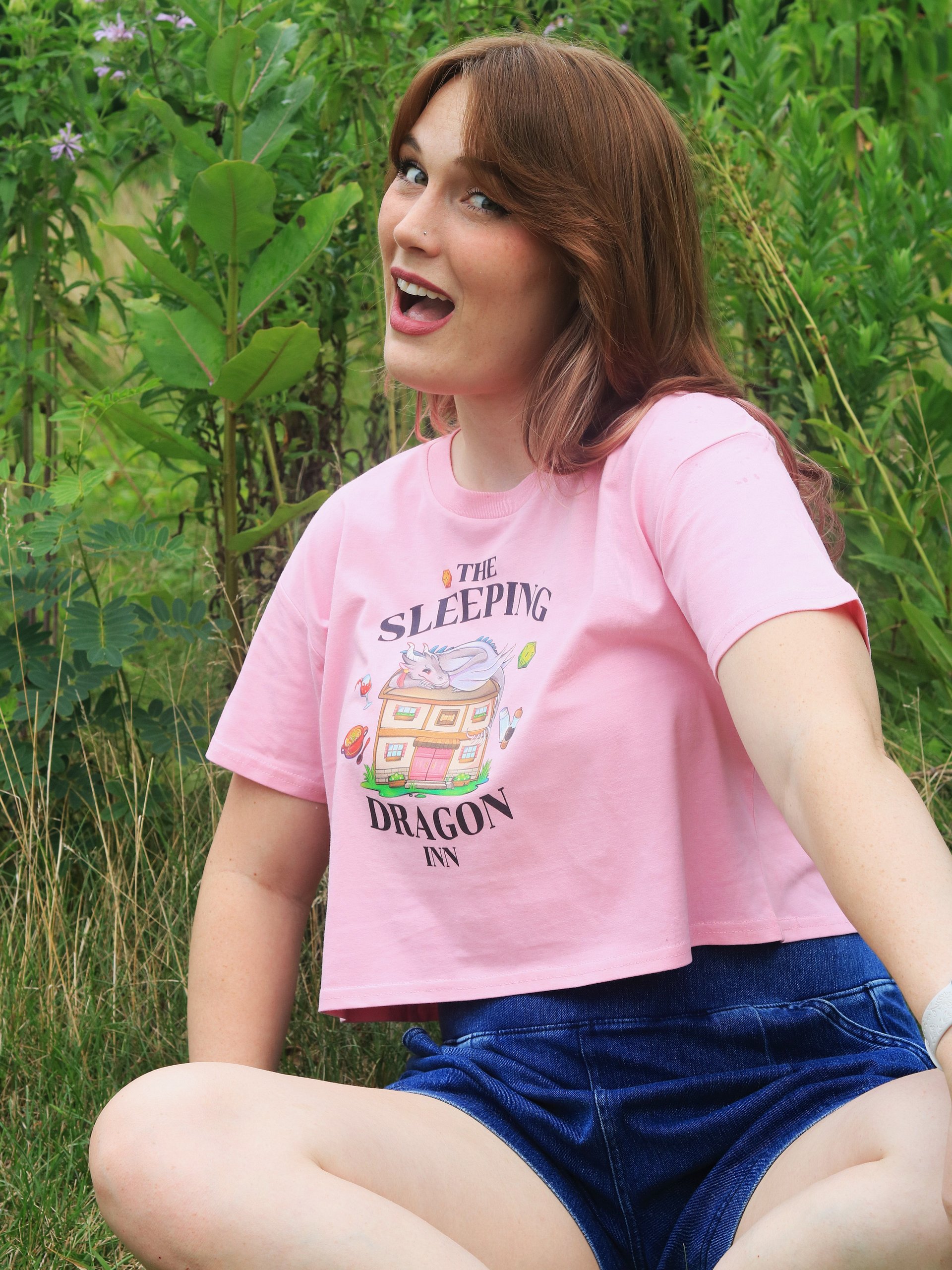 The Sleeping Dragon Inn Crop Tee [Black Font] product image (18)