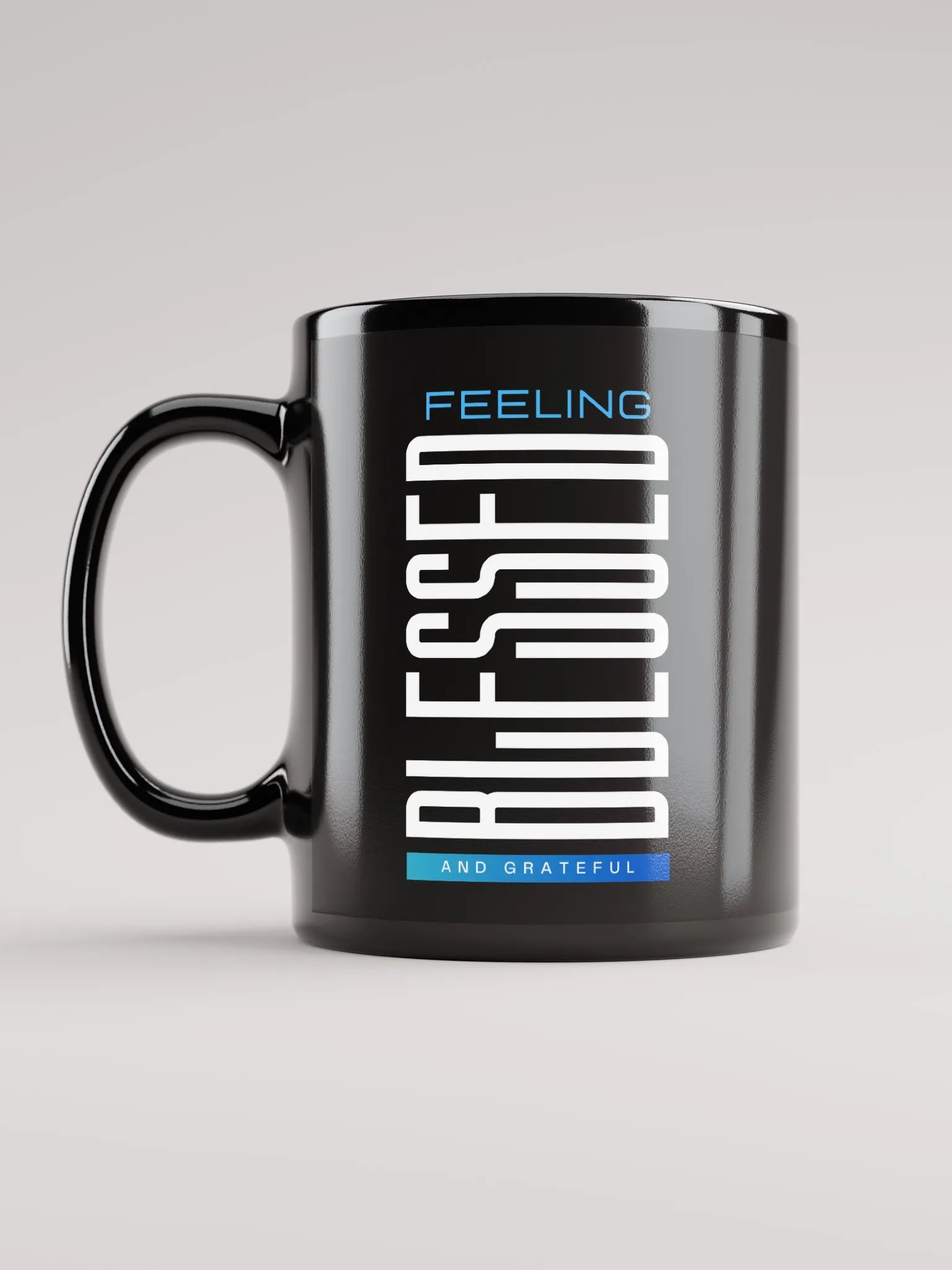 Feeling Blessed Black Glossy Mug product image (12)