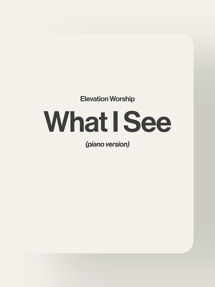 What I See - Elevation Worship product image (1)