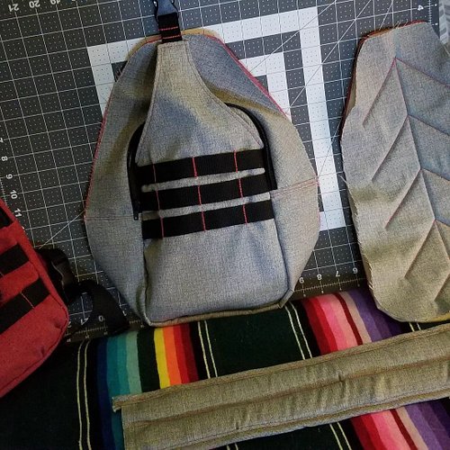 We made some more progress on our commission today. We're in the home stretch. The back panel and webbing straps need to be a...