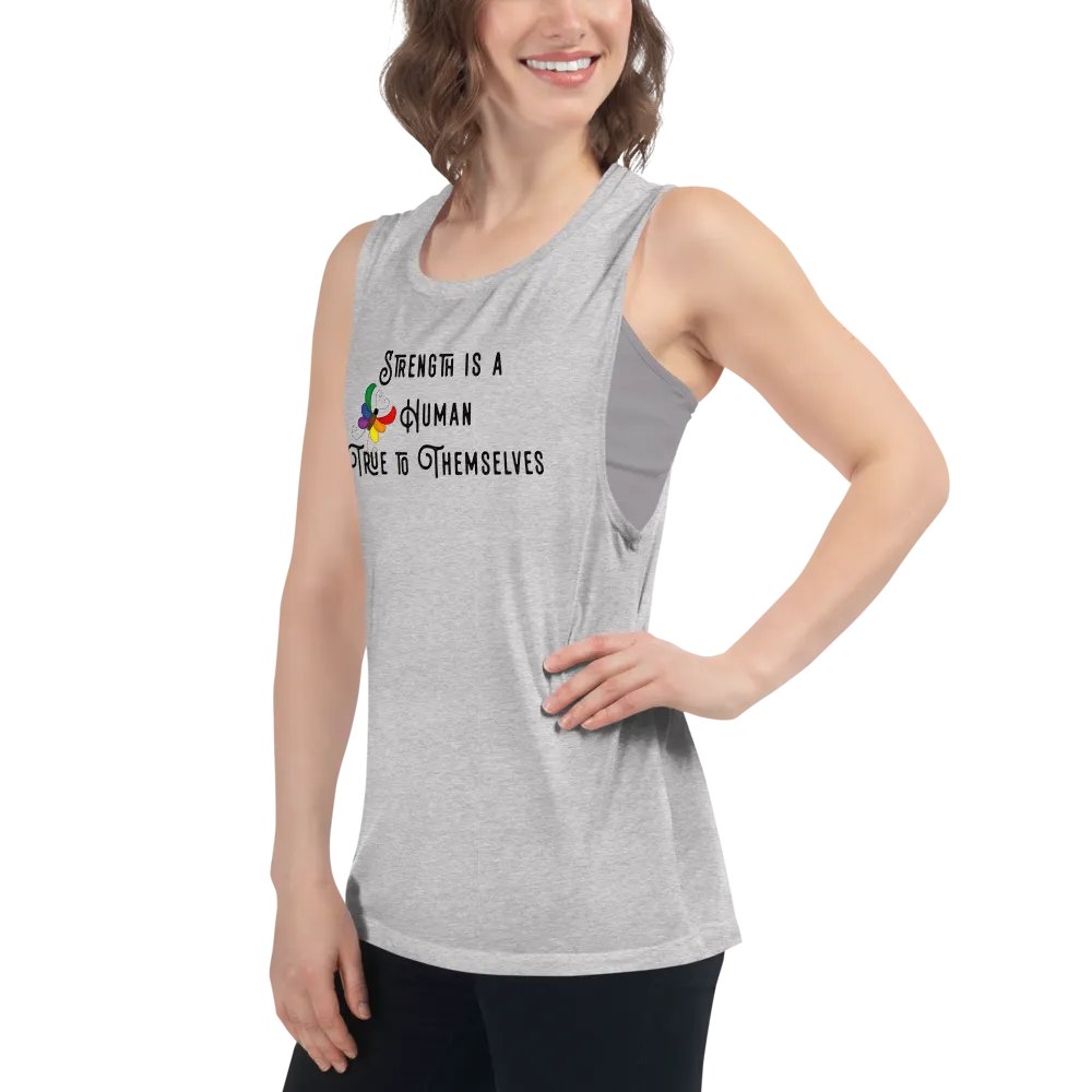 Strength is a Human (b) - Women's Tank Top product image (6)