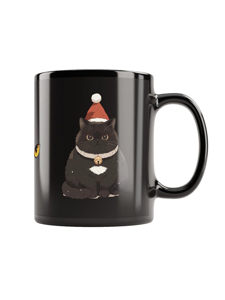 Merry Cat-mas Black Glossy Mug product image (1)