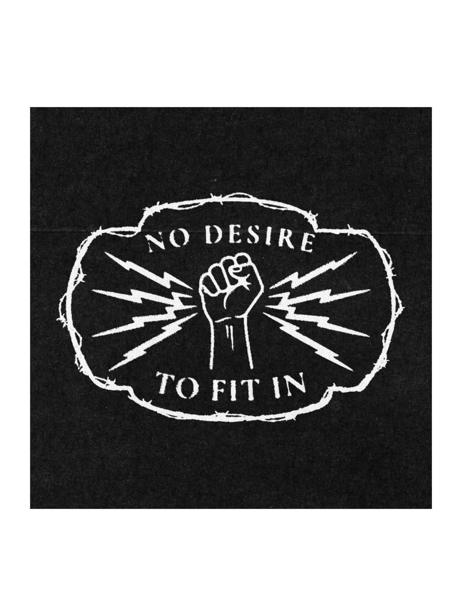 "NO DESIRE TO FIT IN" LOGO STICKER product image (1)