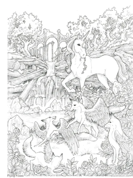 Artistrix - a Hand-Drawn Romantasy Coloring Book product image (2)