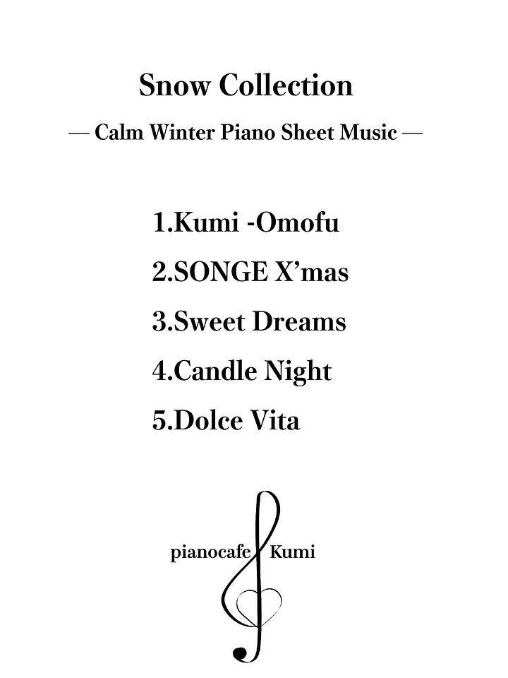Snow Collection-Piano Sheet Music product image (2)