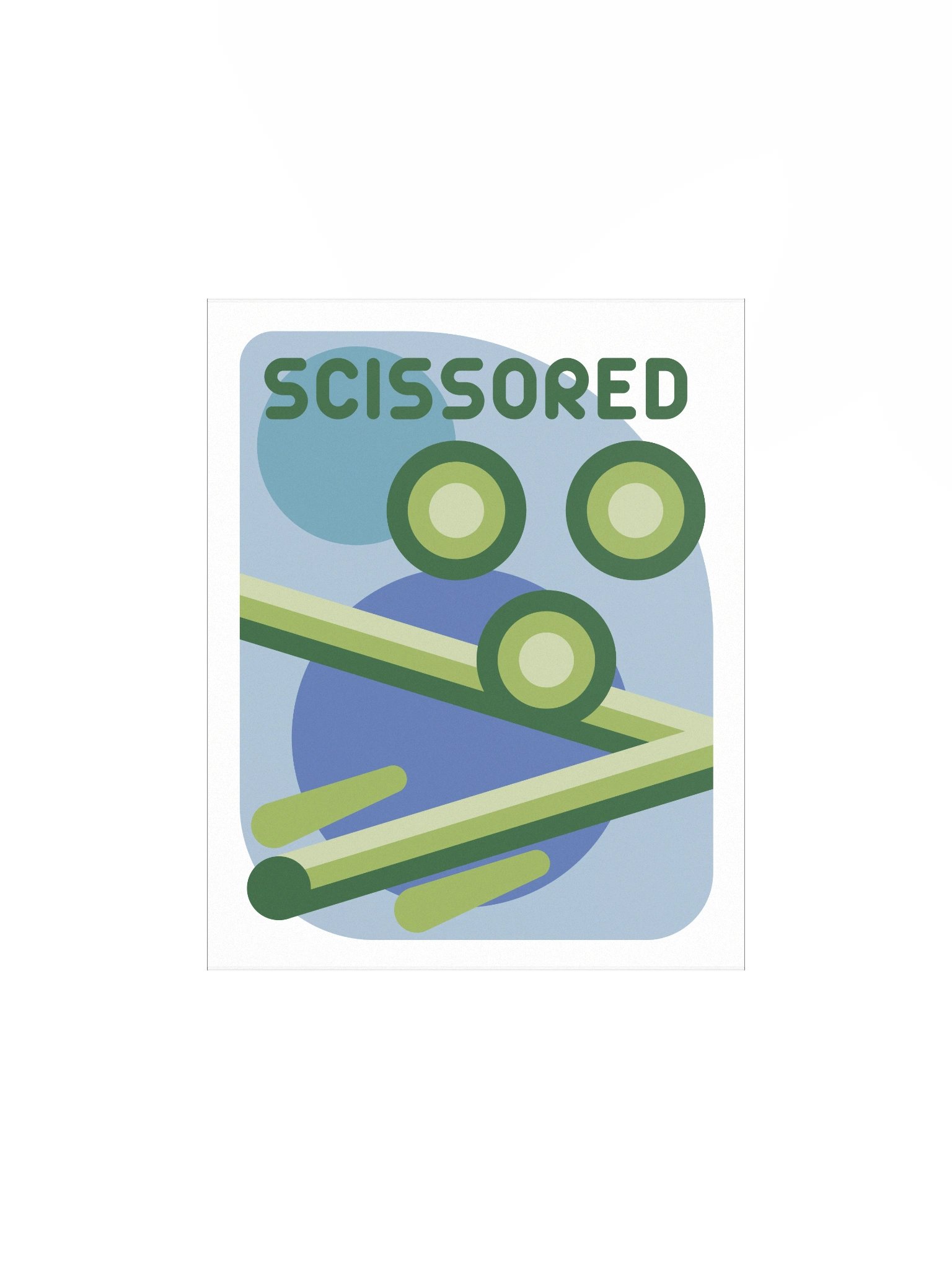 Scissored Poster - Blue/Green product image (1)