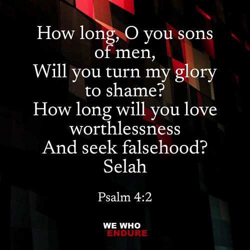 Psalm 4:2

Have a blessed day!
.
.
.
#bibleverseoftheday #bibleverse #jesus #Christianity #wewhoendure