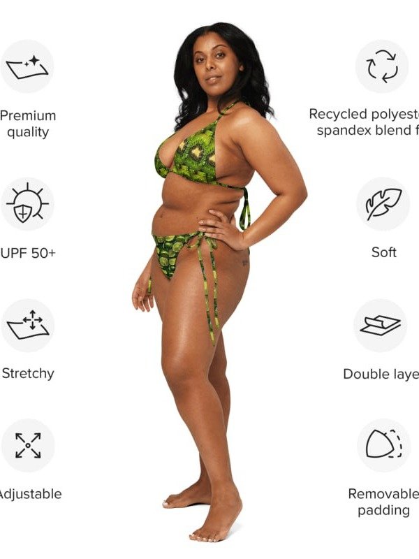 🥑🍋Custurd Apple & Lemon Flavored Bikini – Fresh, Fun & Eco-Friendly! product image (3)