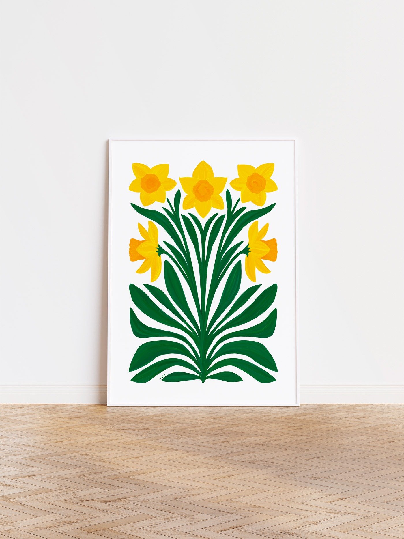 Yellow Daffodil Flowers Art Print product image (1)