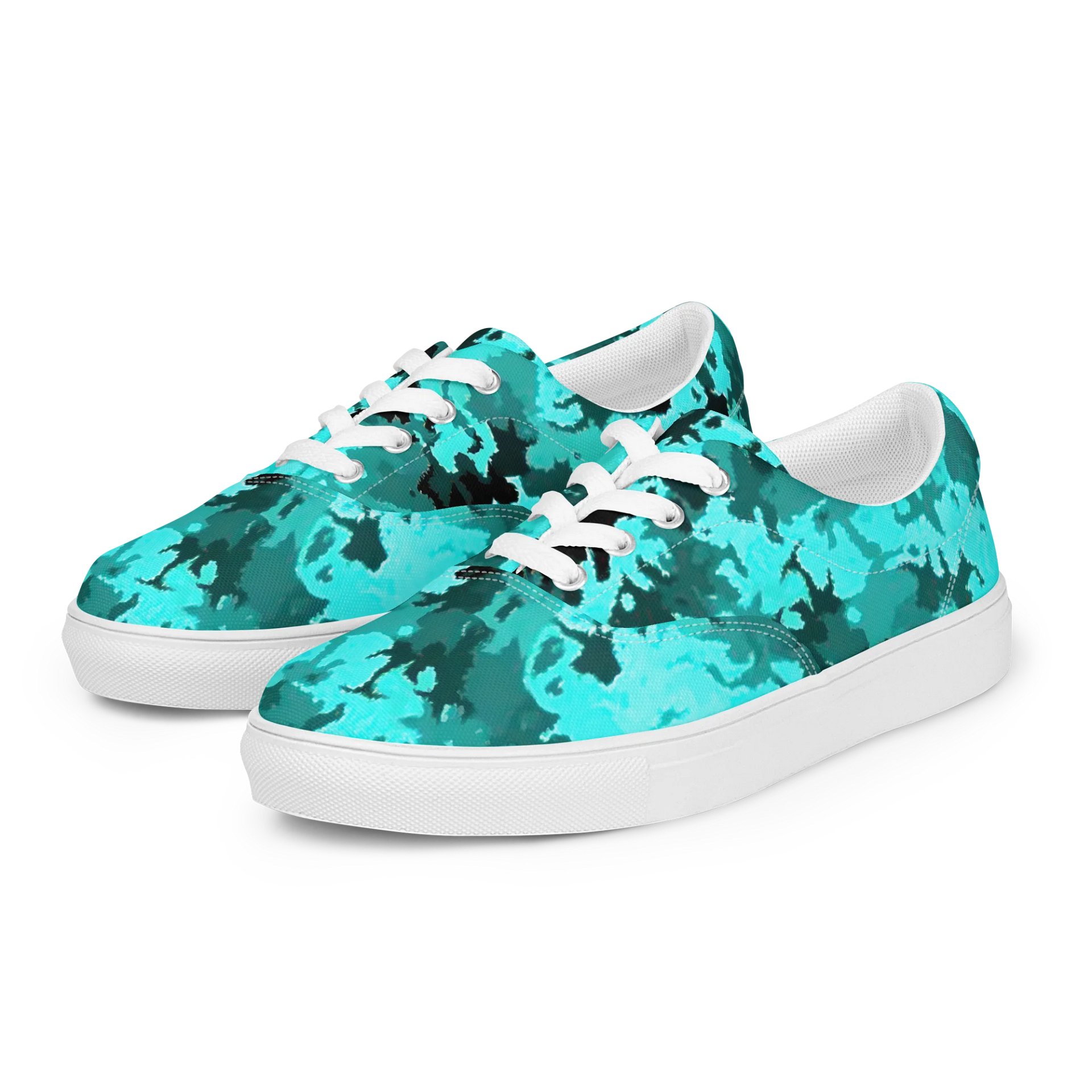 Azure Camo Men's Canvas Shoes product image (5)