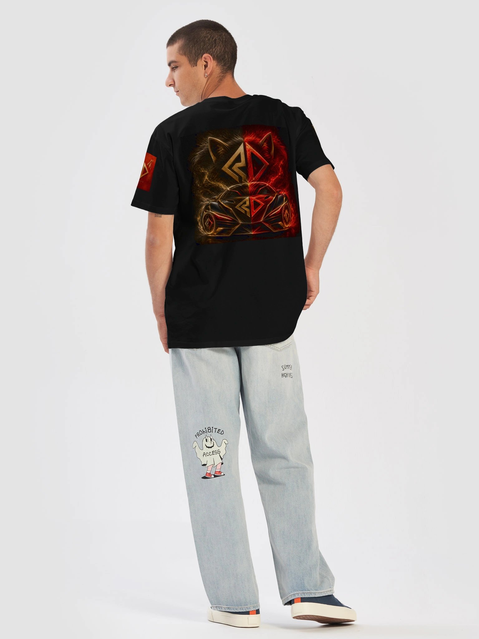 PEAFDOVE® CAT CAR SIGNAL — Black Shirt product image (6)