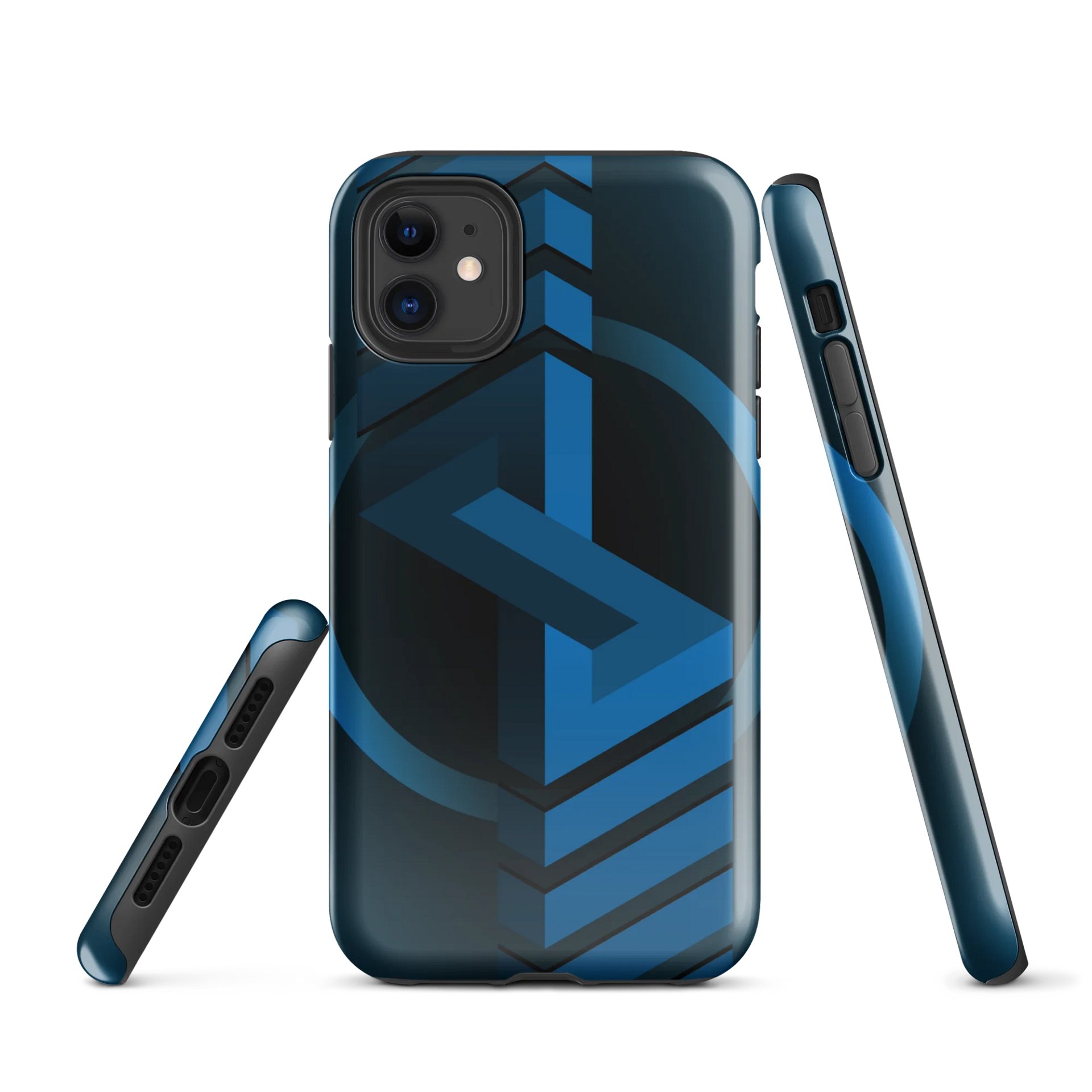 Blue Logo on Black iPhone Tough Case product image (1)