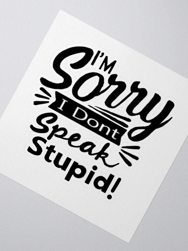 sorry dont speak stupid sticker product image (5)