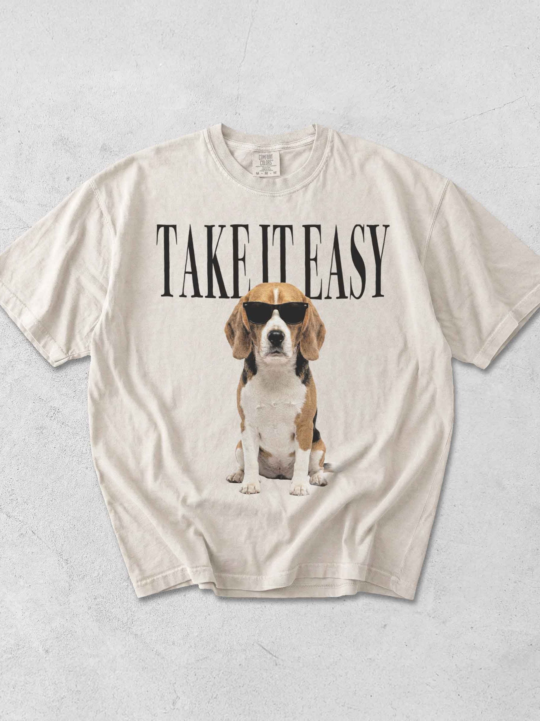 Take It Easy '90s Pop Vintage-Style T-Shirt for Beagle Owners product image (1)