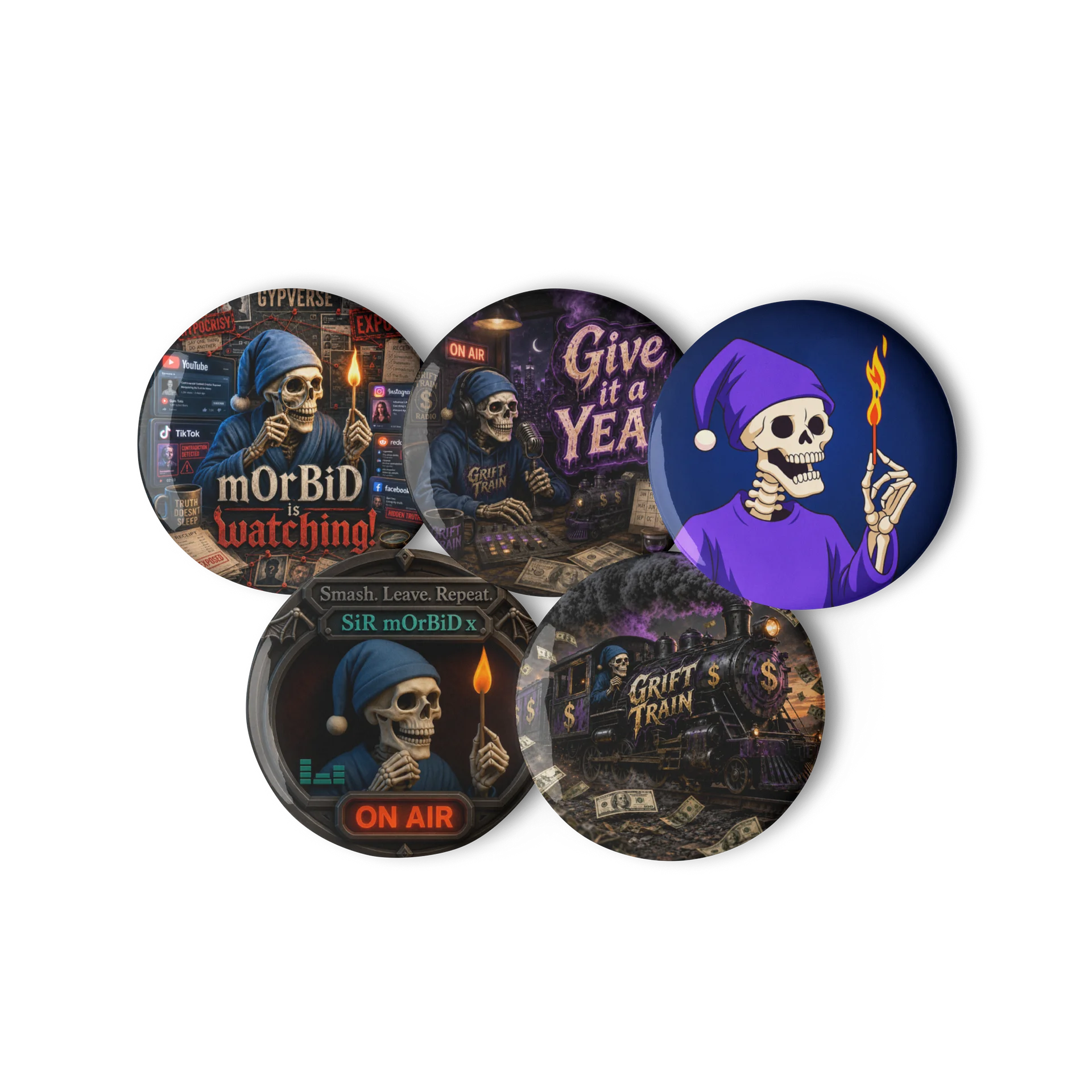 "mOrBiD" Set of Pin Buttons product image (1)