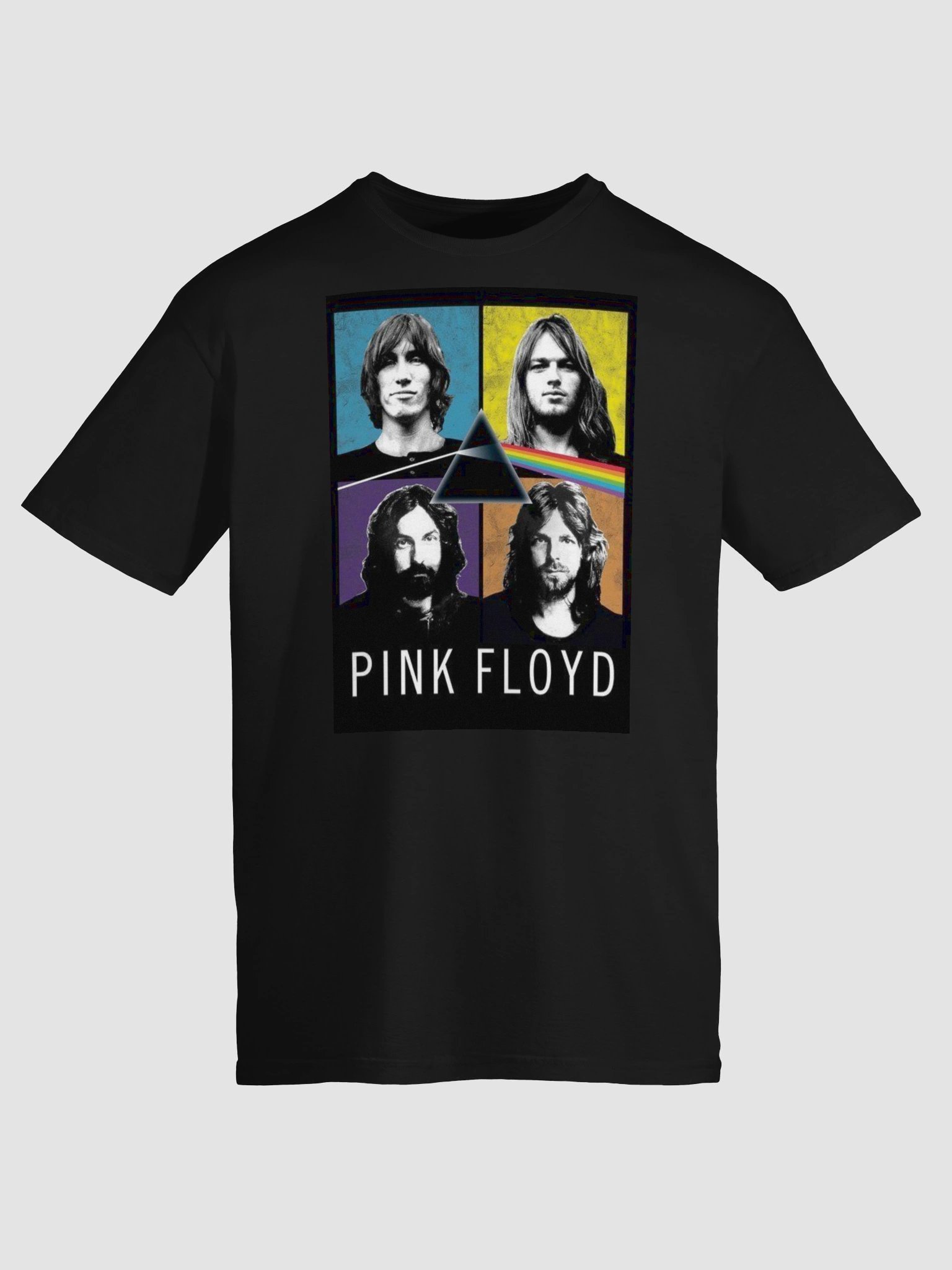 Pink Floyd Band Prism Portrait T-Shirt | Dark Side of the Moon Members Graphic Classic Rock Tee product image (6)