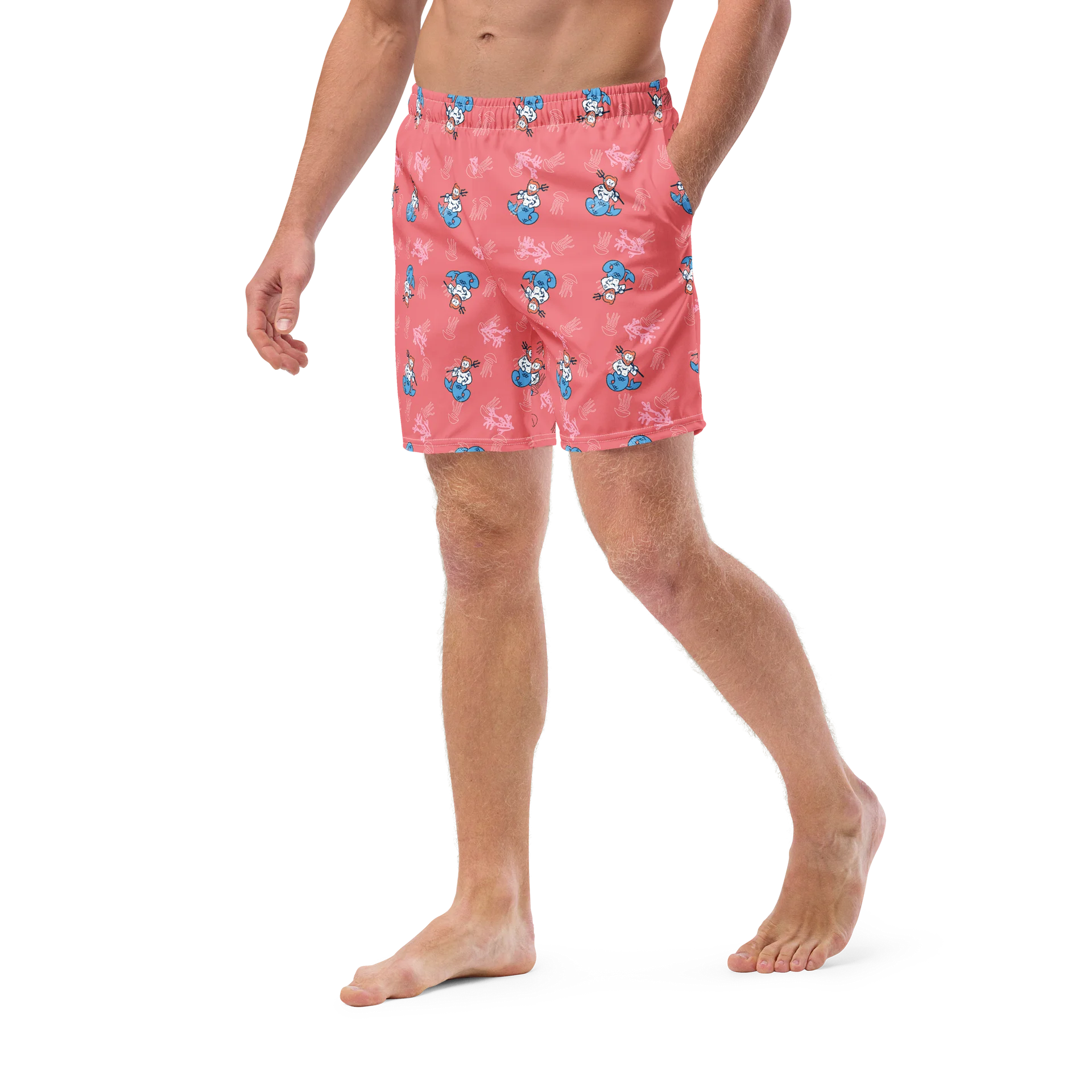 Merman Coral Swim Trunks product image (5)
