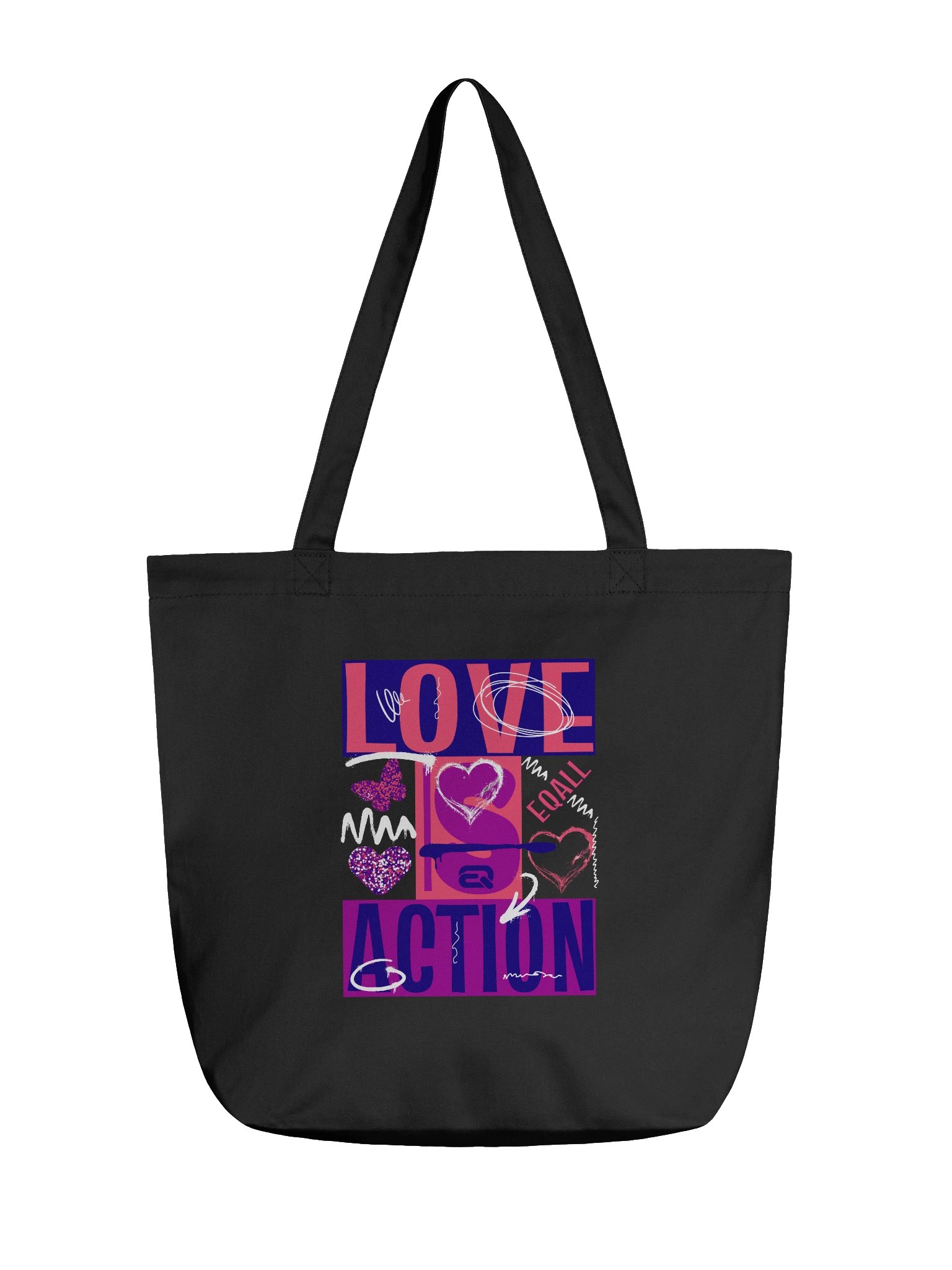 Love is Action! ECO Tote-bag by EQALL® Originals_Pop Purple / Pink product image (2)