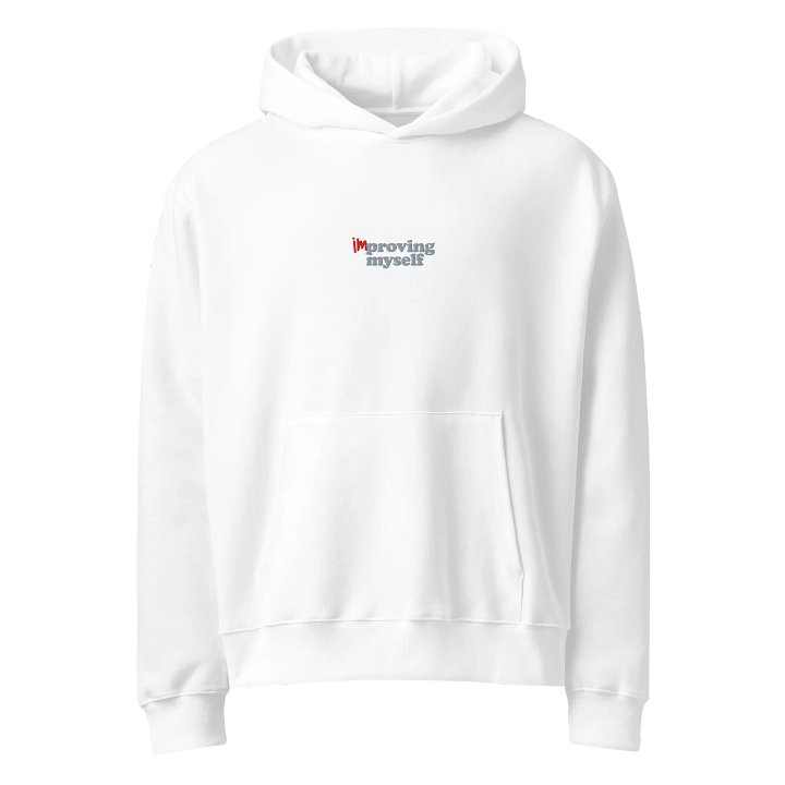 IMProving Myself Embroidered Sweatshirt (White) product image (1)