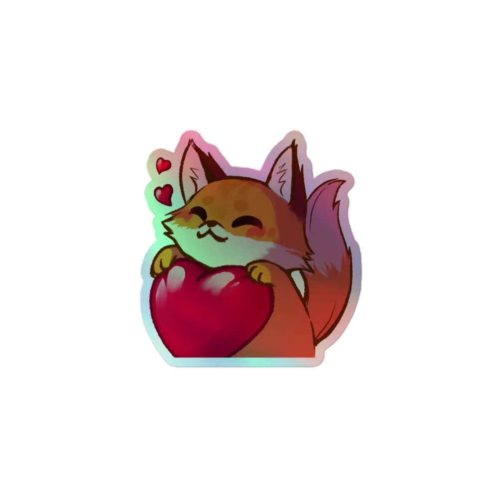 Benjamin Heart Holographic Sticker product image (1)