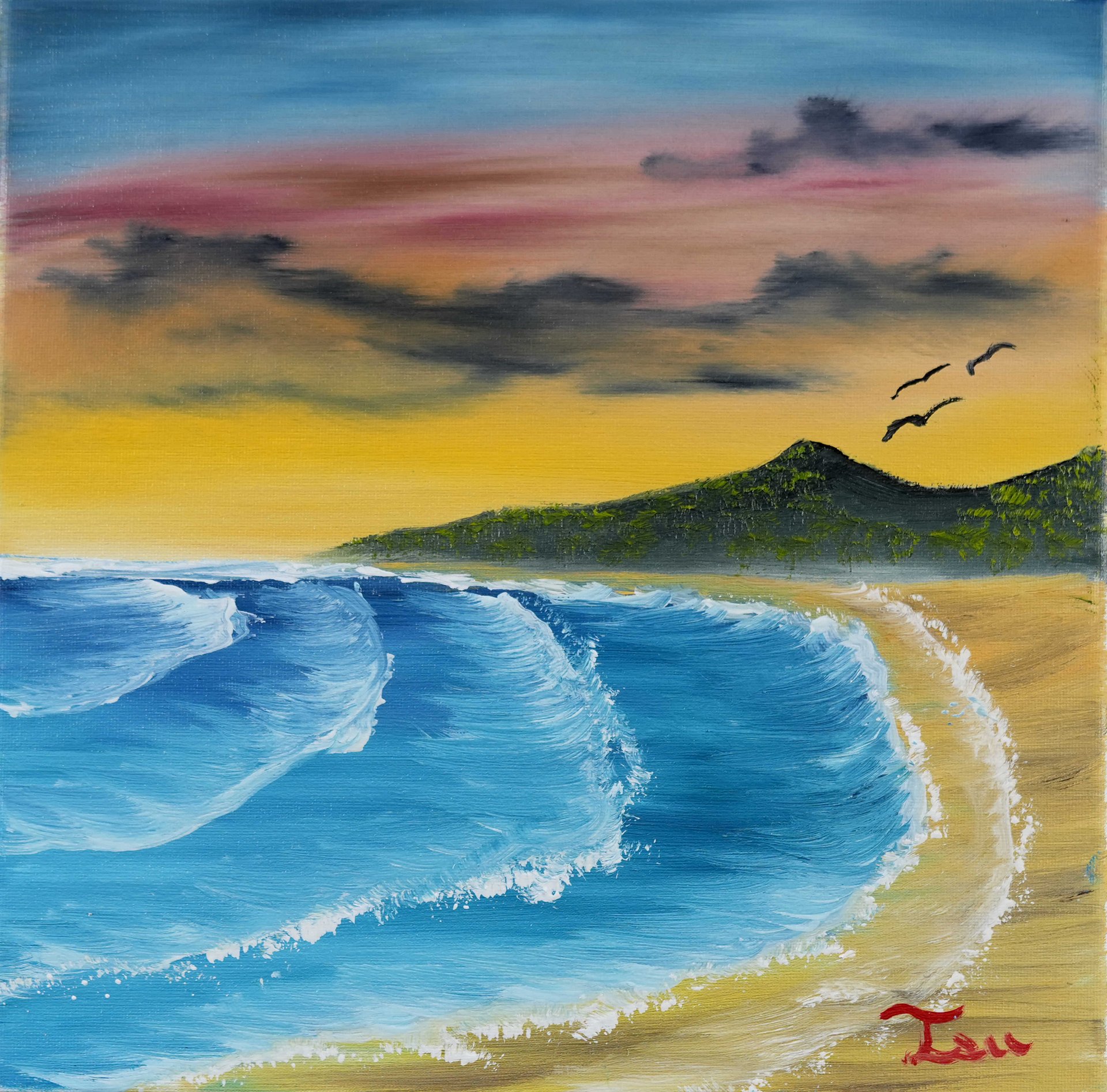 An Ocean View (Original) 12x12 Canvas product image (1)