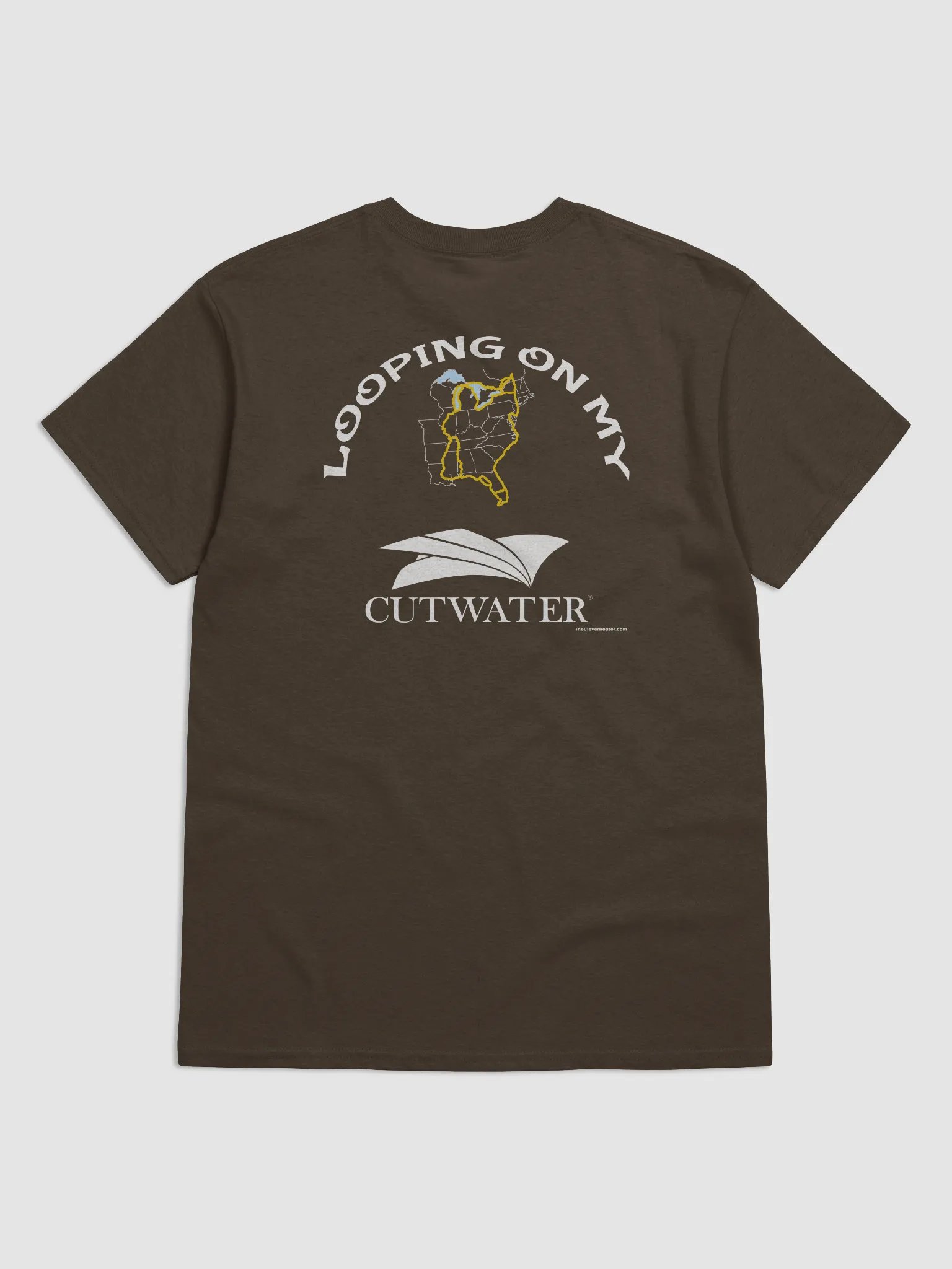 Looping On My Cutwater - T-Shirt - Dark Shirt w/White Logo product image (1)